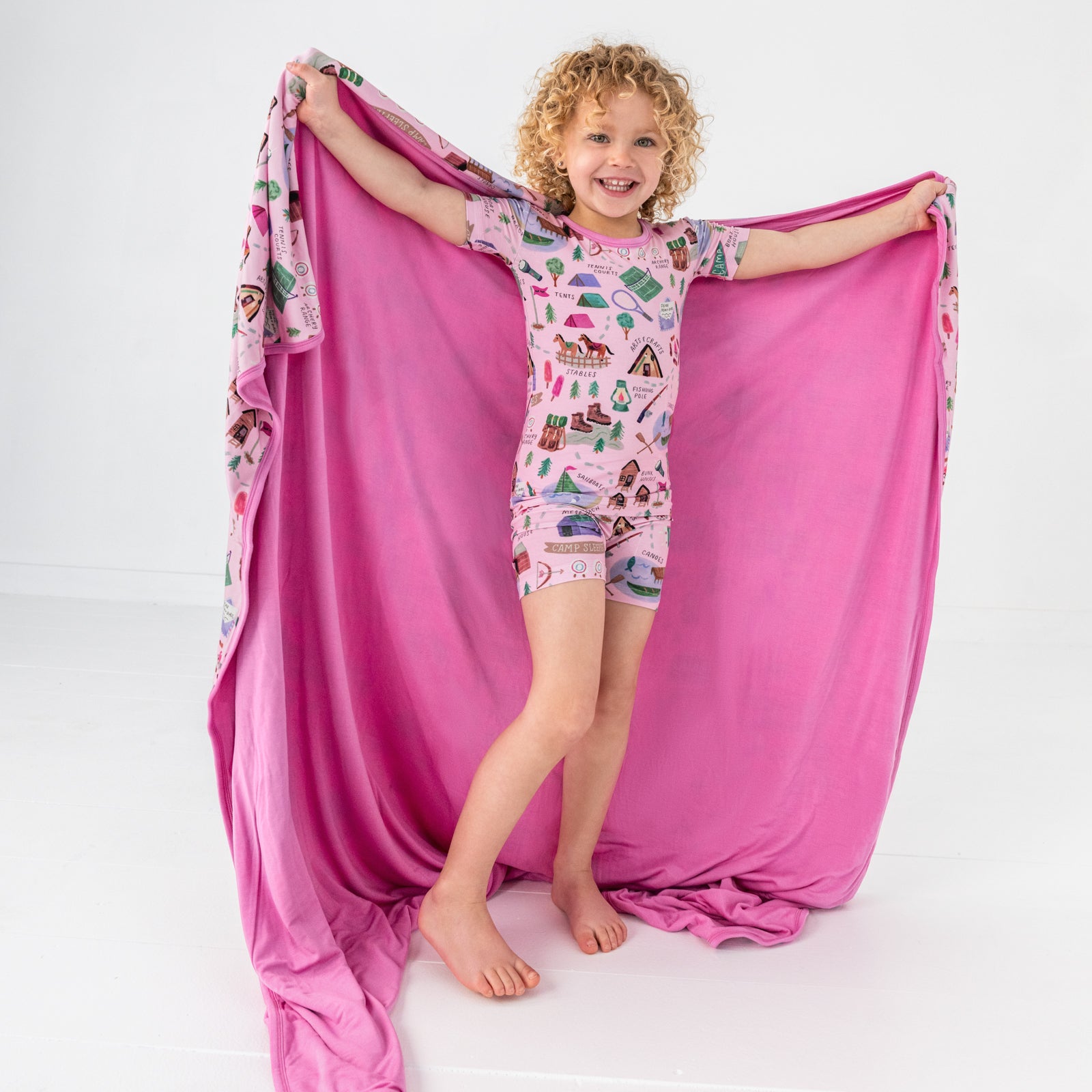 Pink Camp Sleepies Large Cloud Blanket®、mySite、g9winljtr