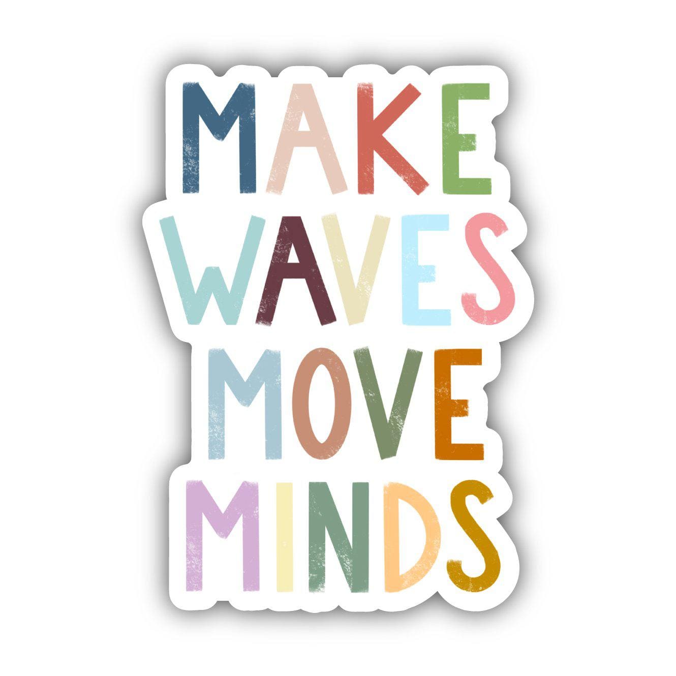  Make Waves Move Minds Positivity Lettering Sticker、mySite、elrpsem3k