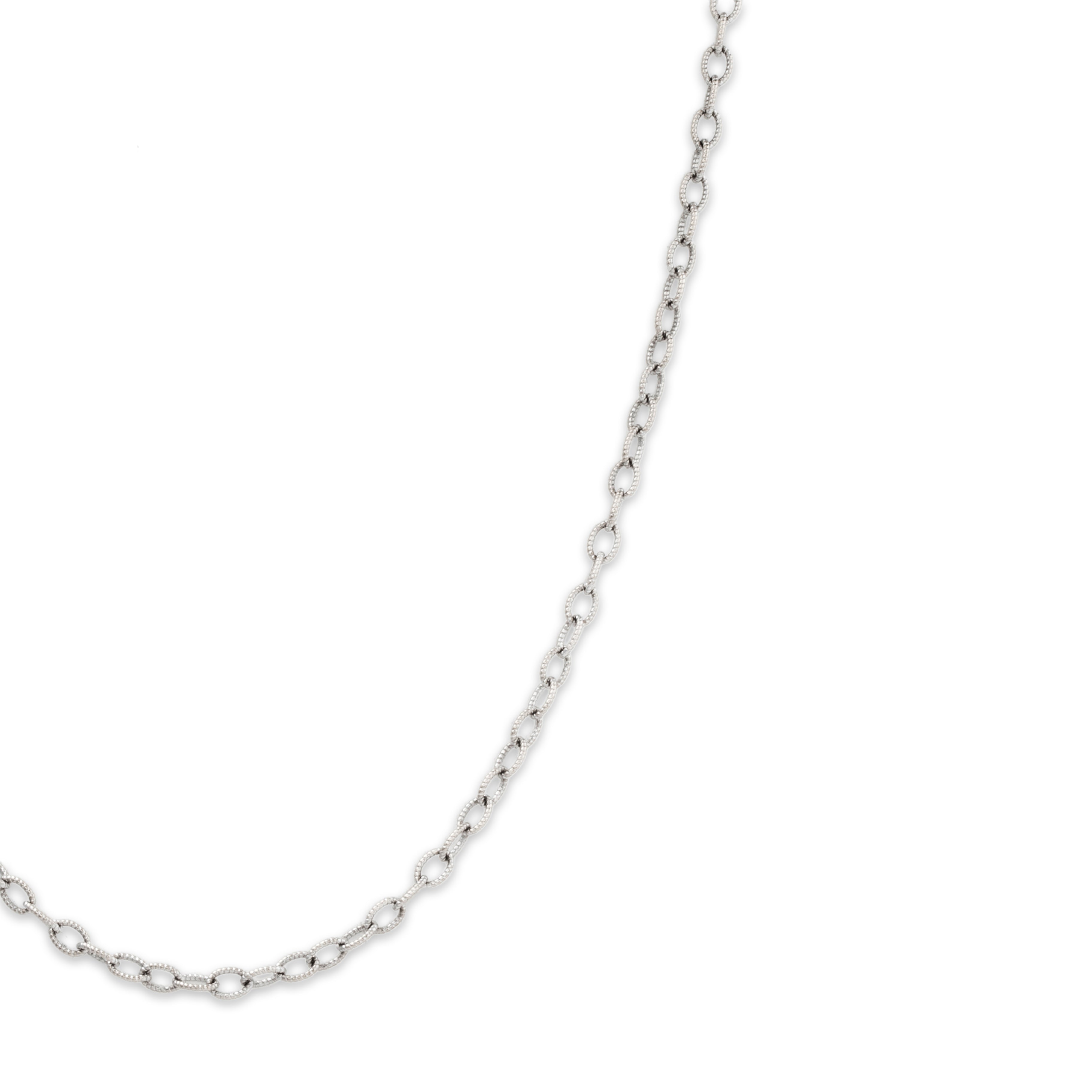 Vintage 14k White Gold Textured Link Necklace 16、mySite、hinf8tx79