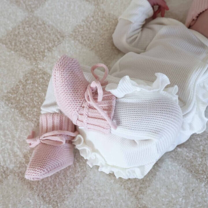  Knit Newborn Bow Booties | Baby Pink、mySite、layawaytickets