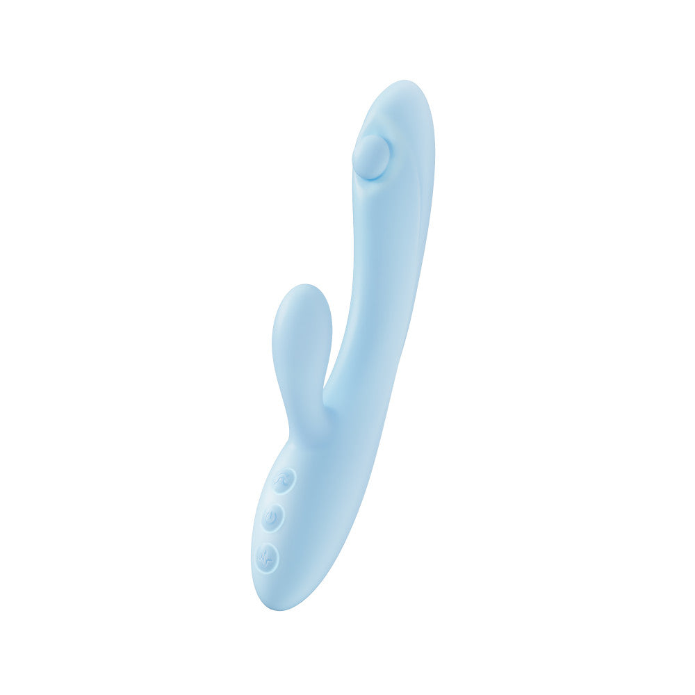 Play With Me By Blush® | Moondust Magic - 8 Inch G Spot Clitoral Rabbit Vibrator - 10 Dual Vibration Modes - Soft Silicone - Blue、mySite、bottomscart