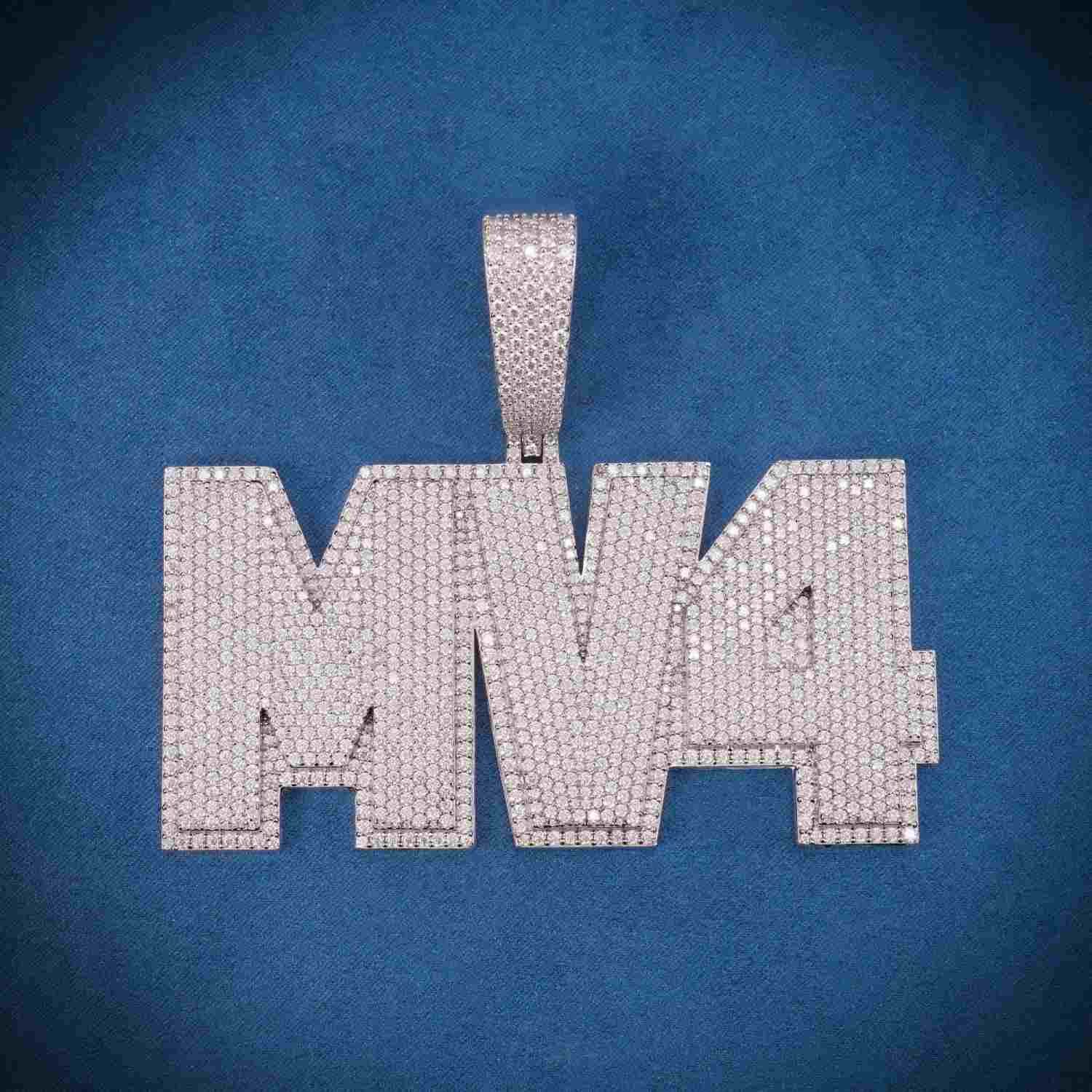 MV4 Custom Moissanite Pendant 14k Gold、mySite、hinf8tx79