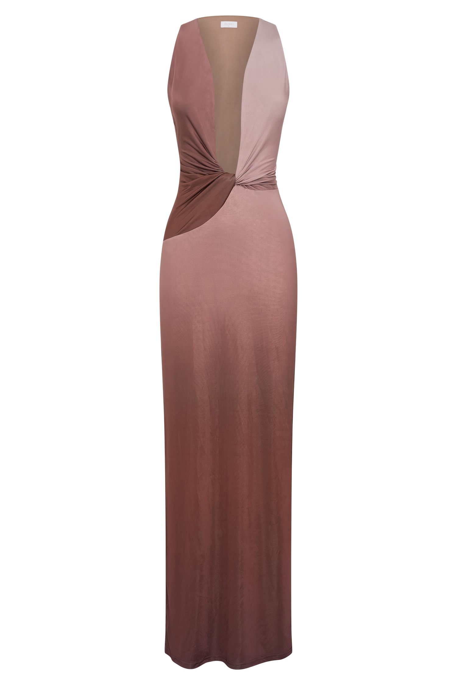 Stella Draped Slinky Maxi Dress - Mocha Ombre、mySite、solidvoid