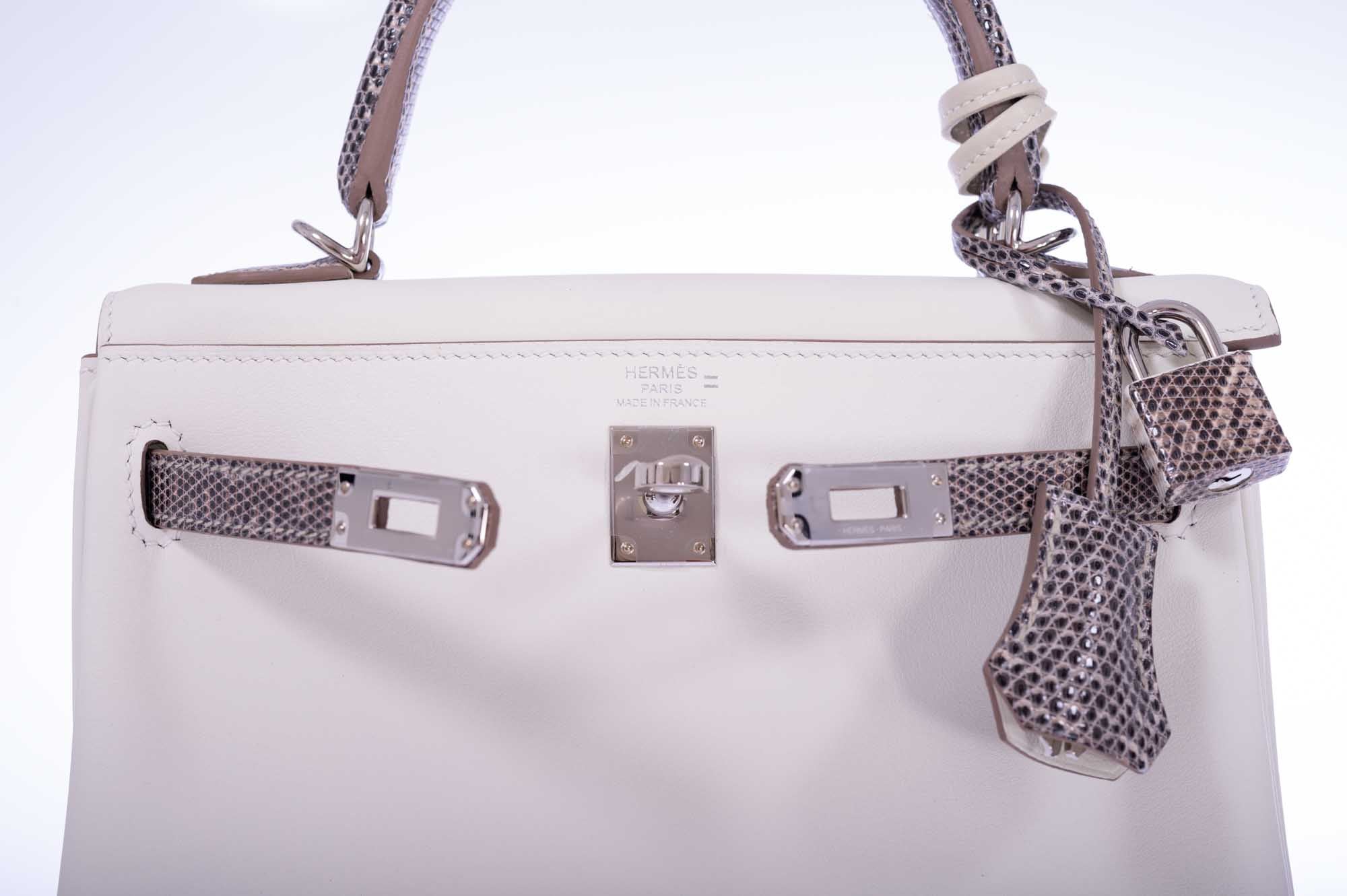 Hermès Kelly 25 Retourne Touch Mushroom Swift and Ombré Salvatore Lizard Palladium Hardware、mySite、garminoutage.com