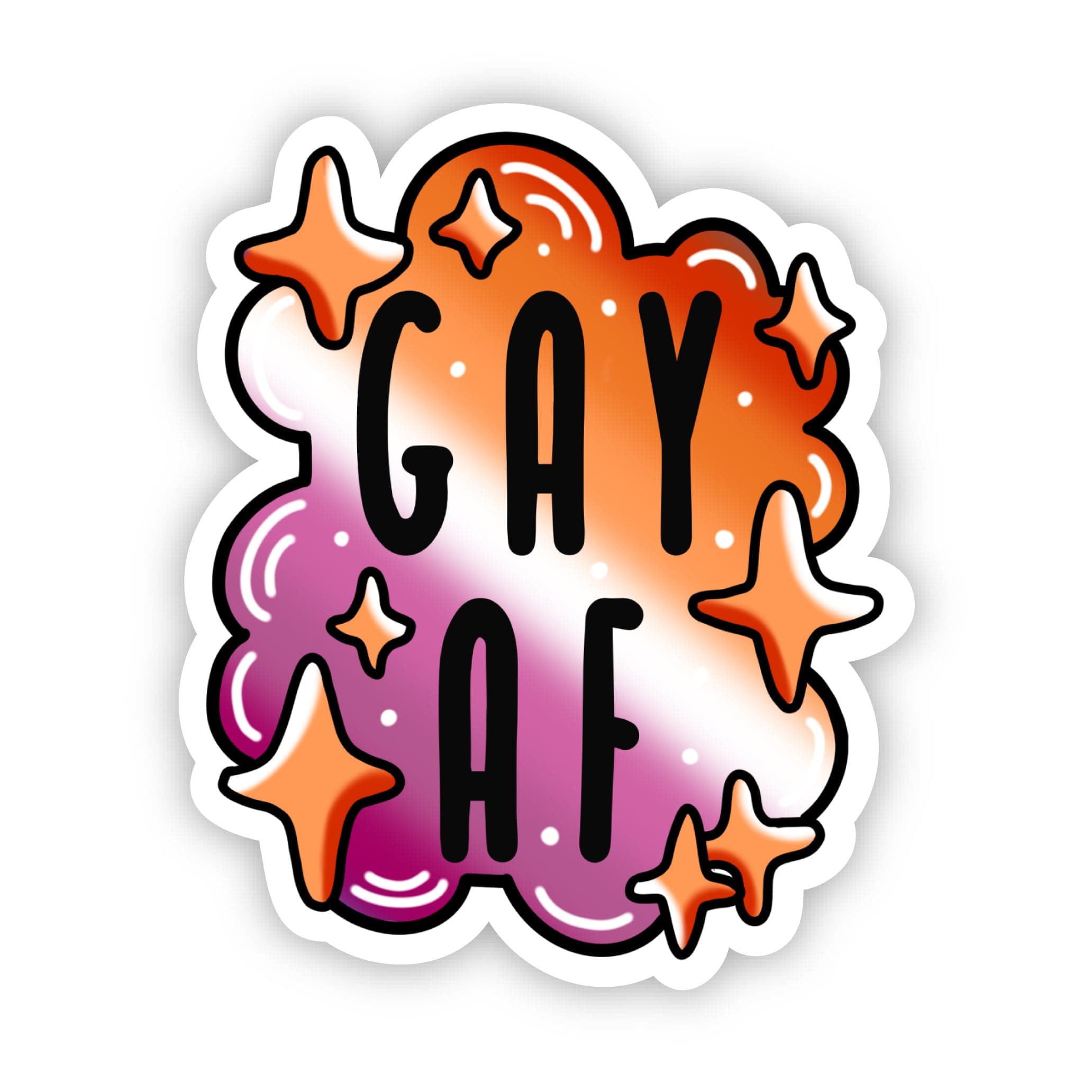  Gay AF Pride Sticker、mySite、ghnorth