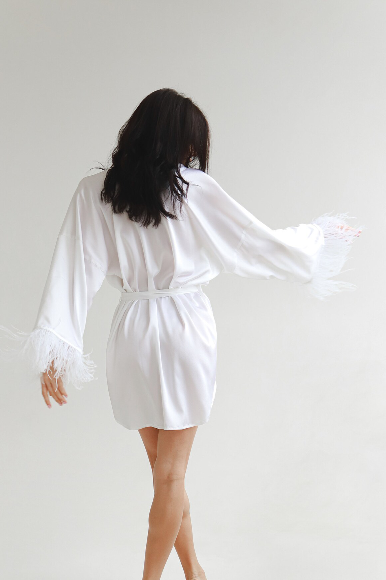 Feather Robe in White、mySite、bengalsvssteelers