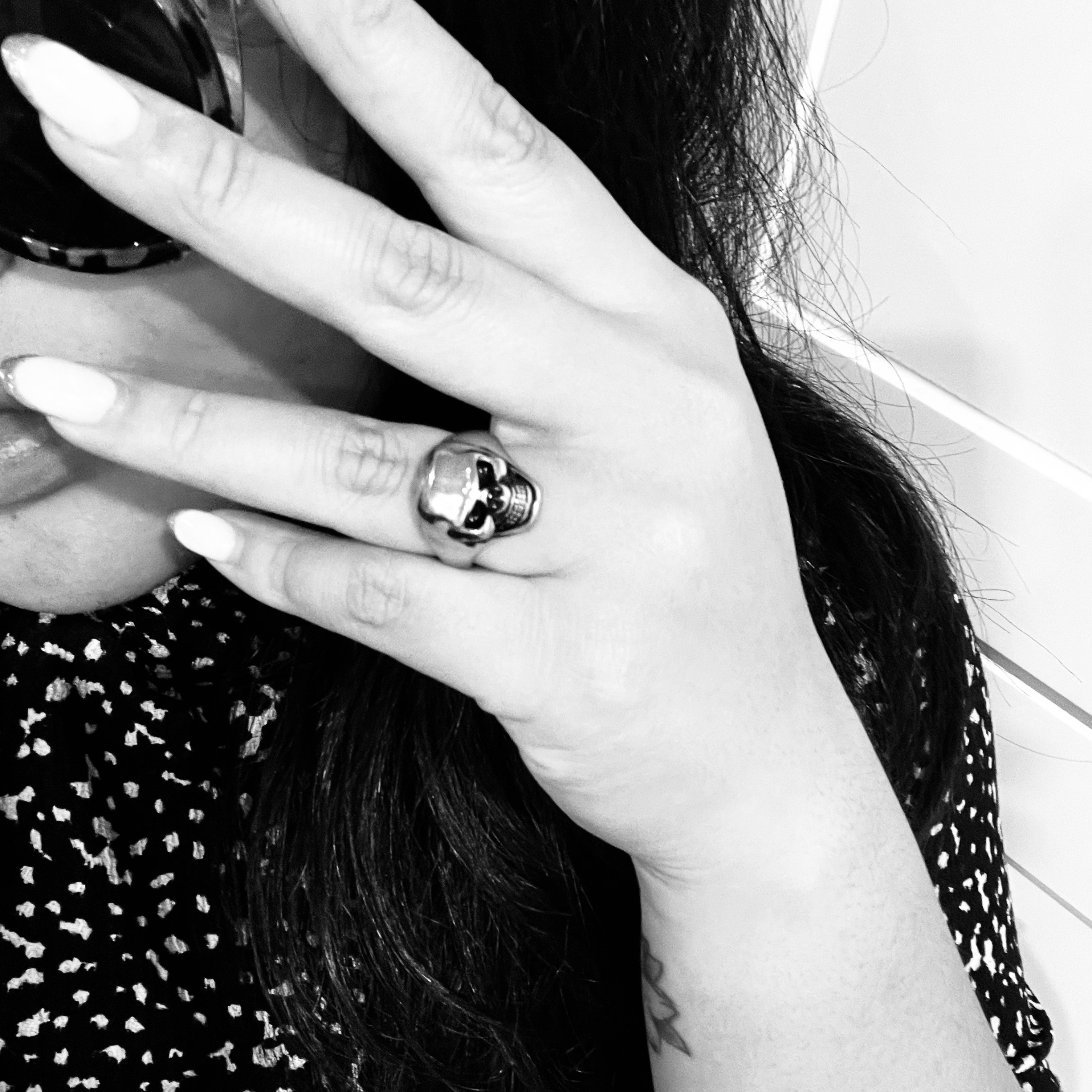 Stainless Steel Women's Skull Ring / SCR4041、mySite、dreamappss