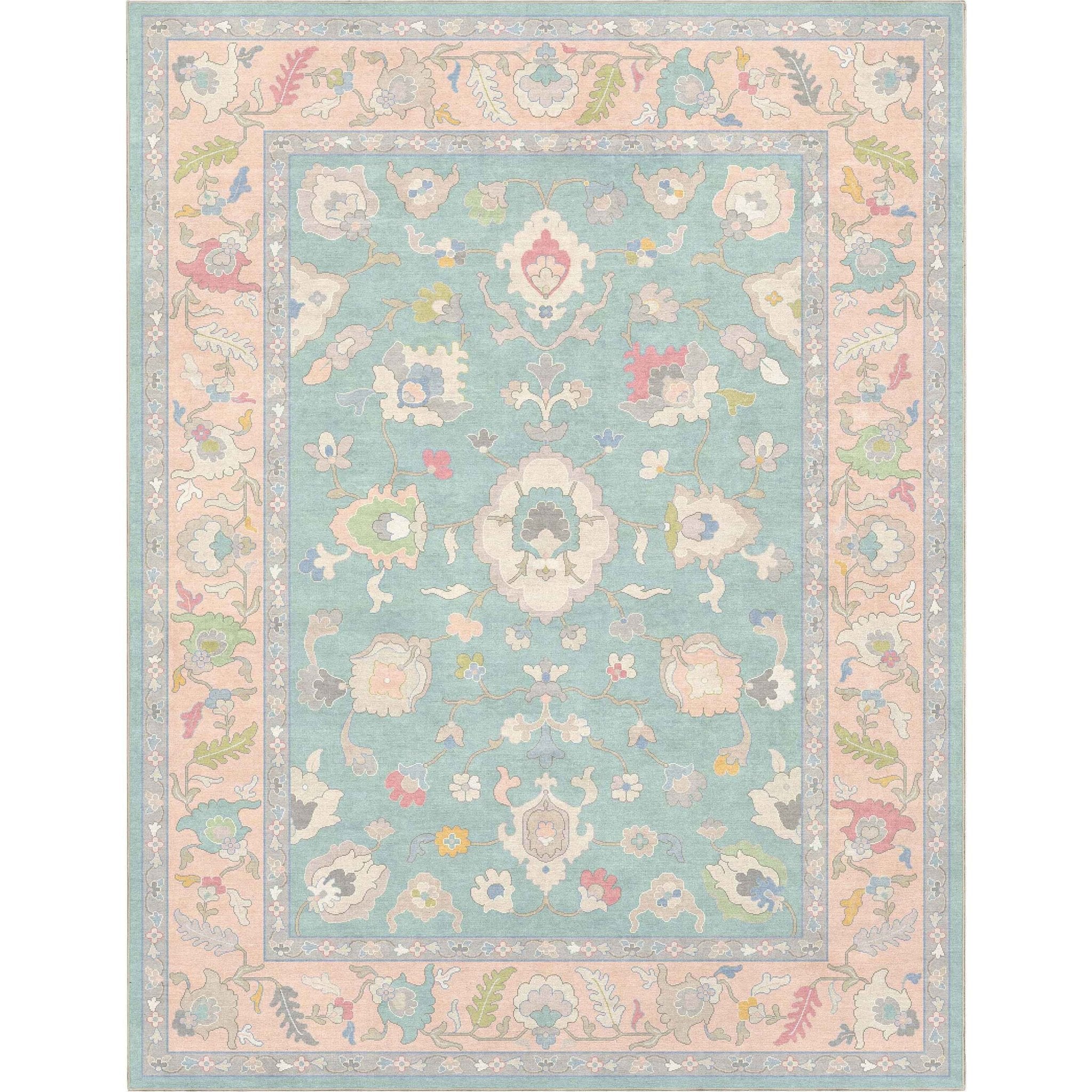 Konya Updated Traditional Oriental Pastel Rug for Living Room Bedroom Dining Room ,Easy Clean、mySite、gigharbornorthrealestate
