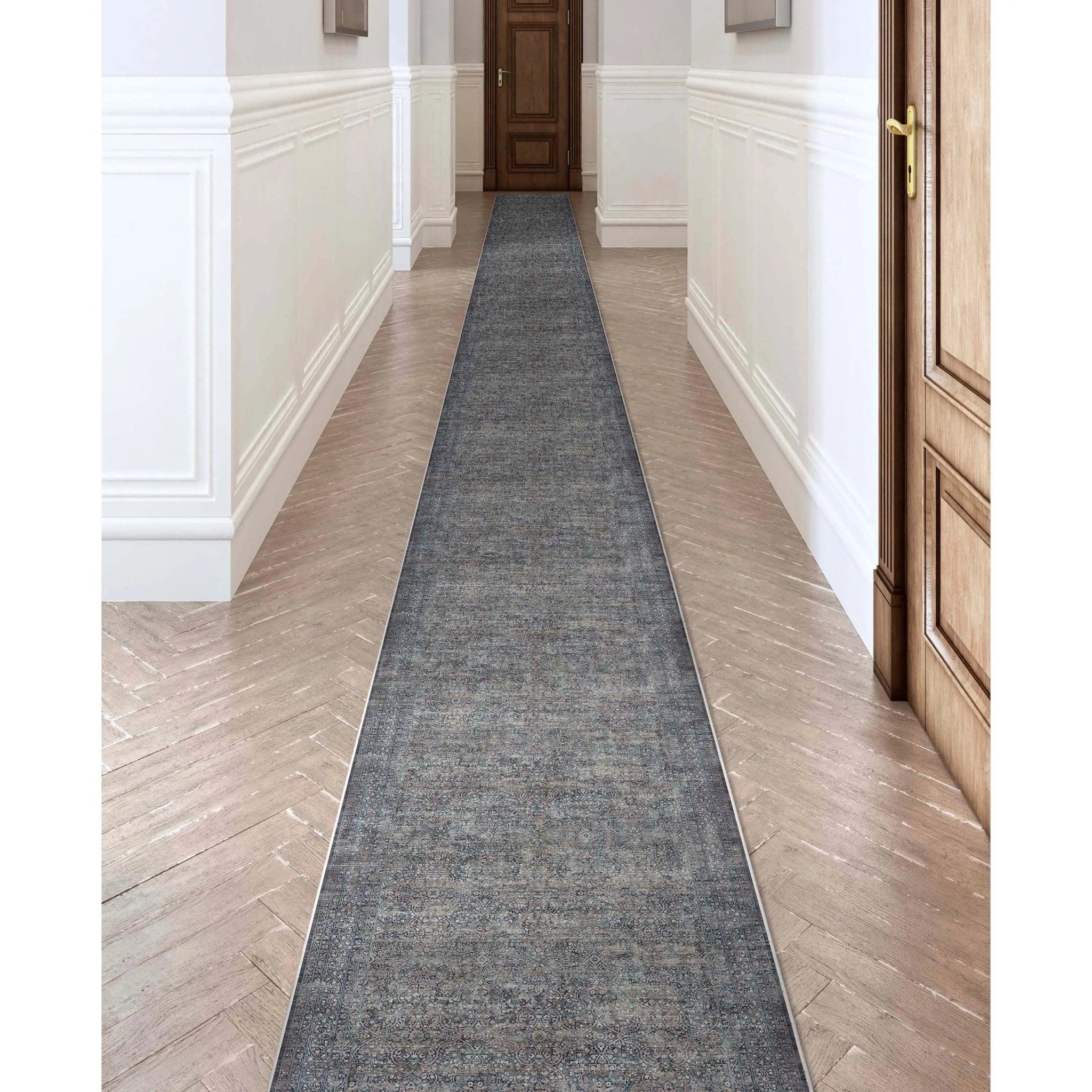 Juliette Vintage Persian Oriental Blue Flat-Weave Rug、mySite、gigharbornorthrealestate