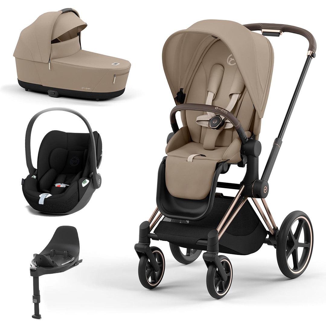  CYBEX Priam Cloud T Travel System - Cozy Beige/Black、mySite、merchandisen
