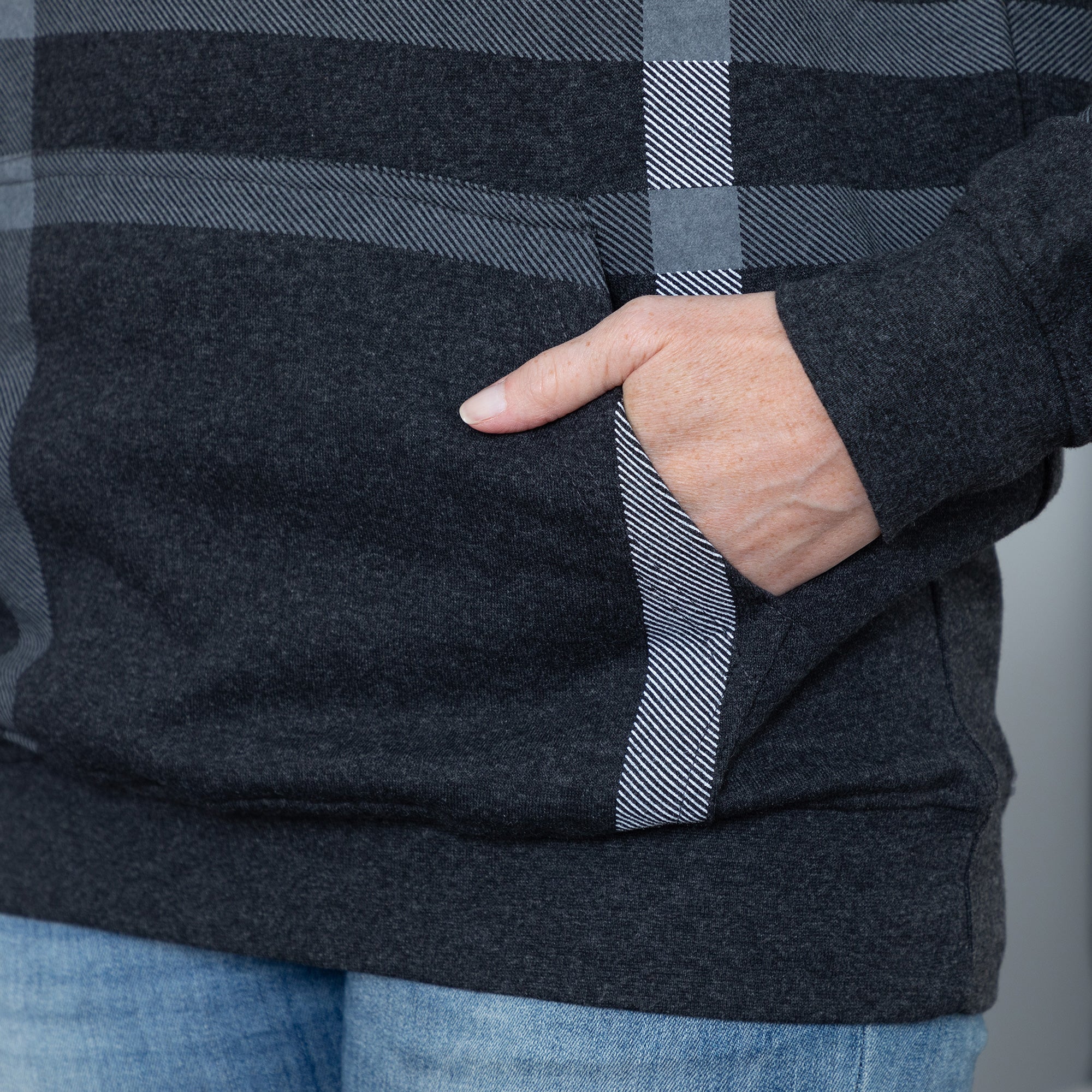 Plaid Paw with Love Hooded Sweatshirt、mySite、camillekostekn