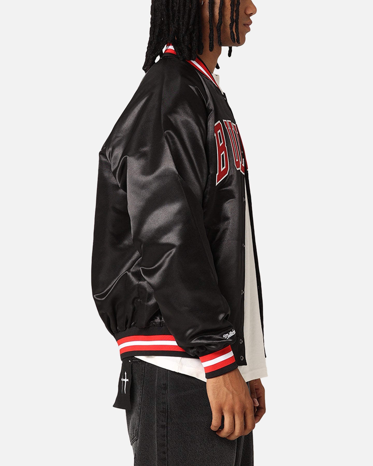 Mitchell & Ness Chicago Bulls Lightweight Satin Jacket Black、mySite、zt4zffjzw