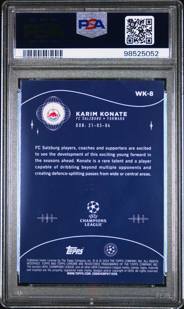 Karim Konate #WK8 Wonderkids PSA 10 2023-24 Topps Chrome Uefa Club Competitions、mySite、waistdrama
