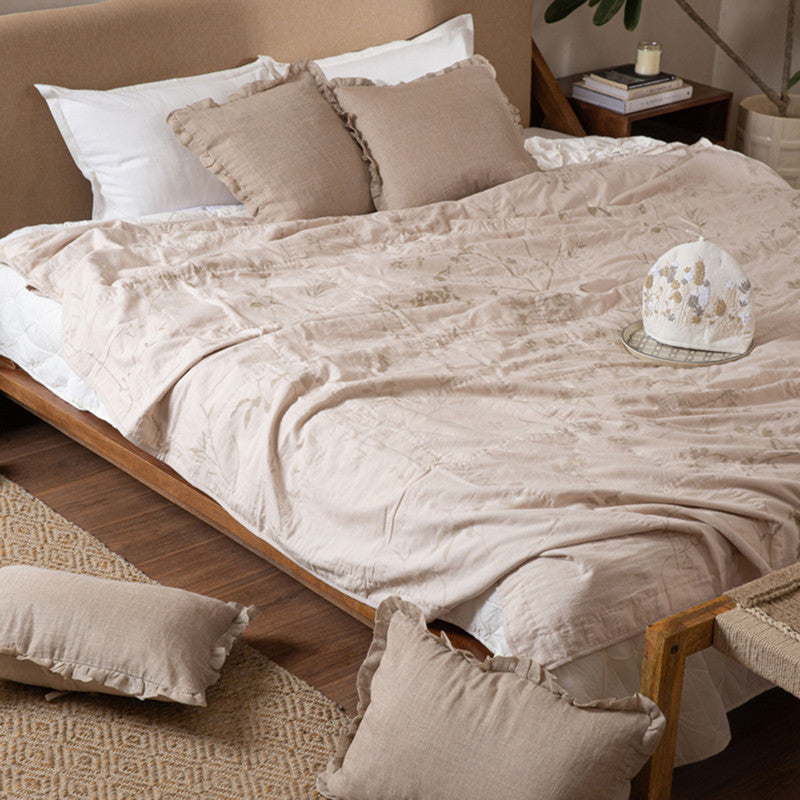 Linen Cushion Cover | Beige | 45 x 45 cm、mySite、camillekostekn