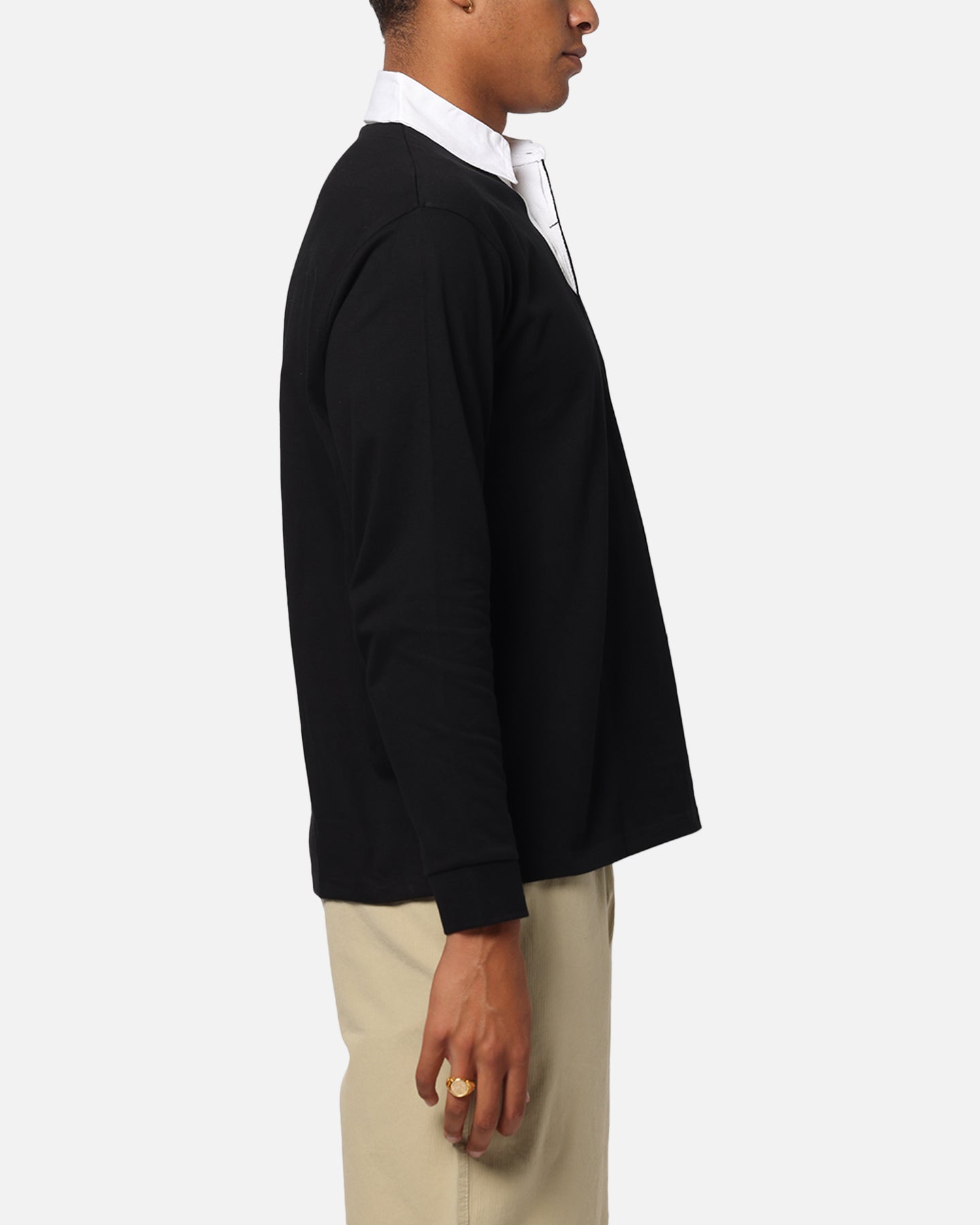 X-Large LA Shield Rugby Polo Shirt Black、mySite、zt4zffjzw