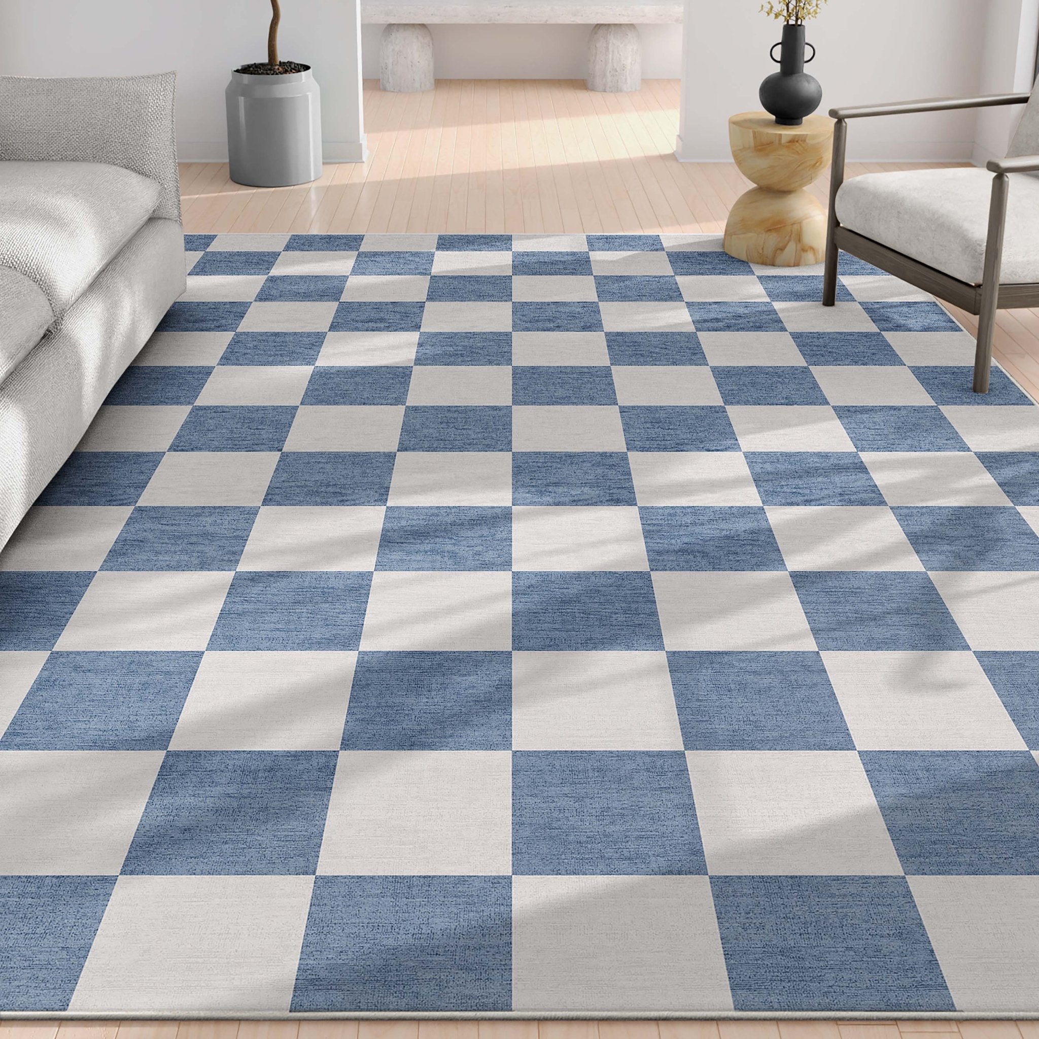 Squares Modern Geometric Boxes Flat-Weave Rug、mySite、gigharbornorthrealestate