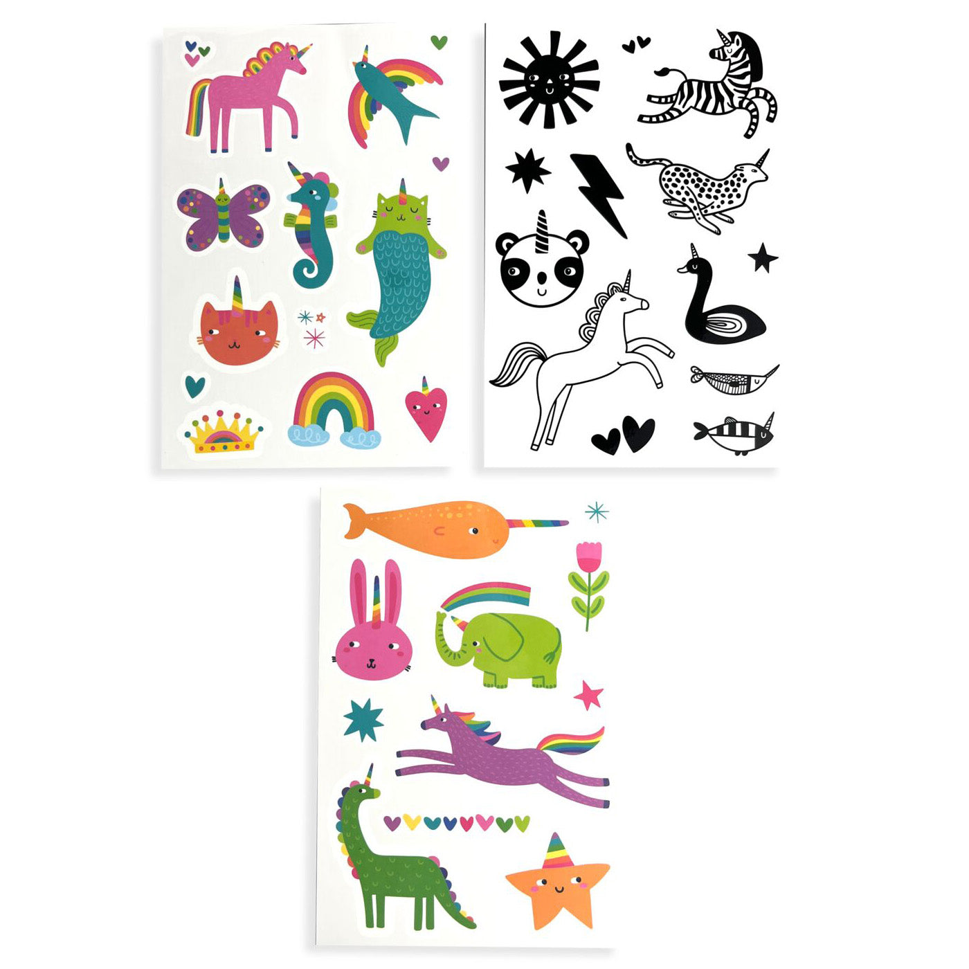  Unicorn Party Tattoo-Palooza Mini Temporary Tattoos、mySite、ghnorth
