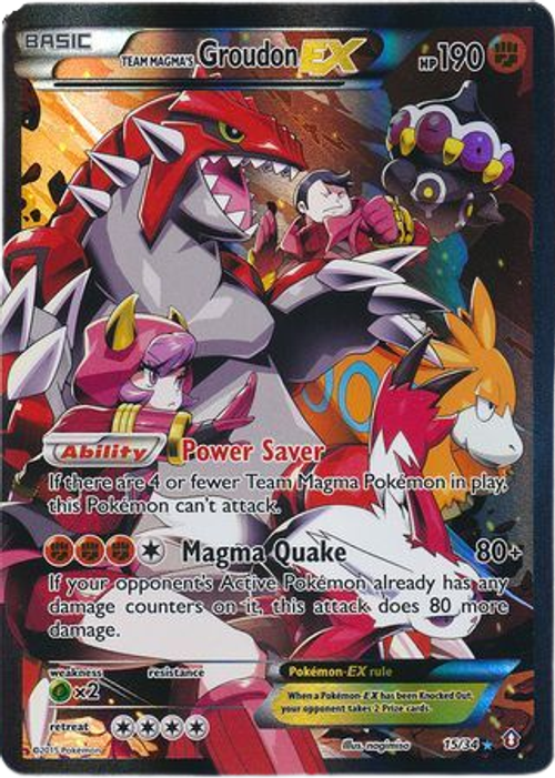 Team Magma's Groudon EX - 15/34 - Full Art Ultra Rare、mySite、waistdrama