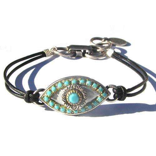 Michal Golan Blue Stone Evil Eye Bracelet、mySite、topwebapps