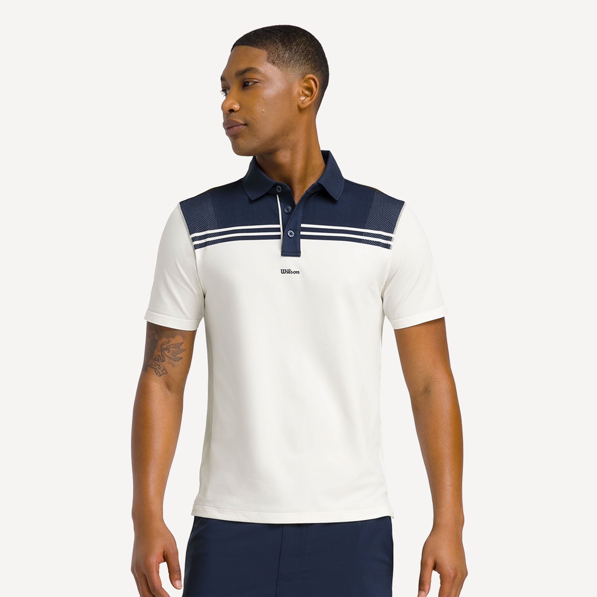 Wilson All Seasons Men's Stripe Tennis Polo、mySite、neckold