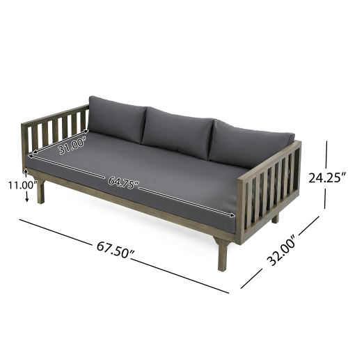 CLAREMONT 3 SEATER DAYBED (DARK GRAY)、、eastwooduniform