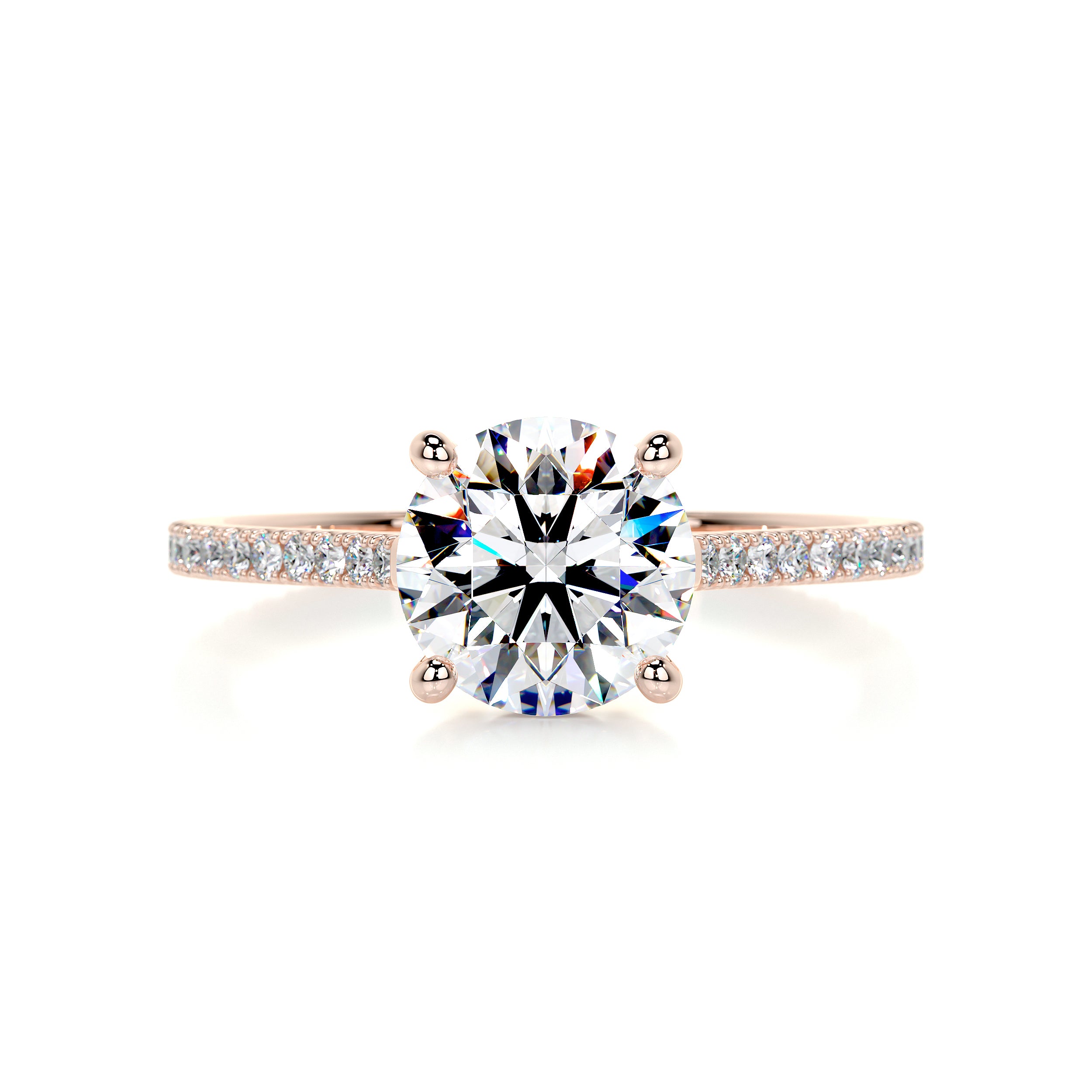 Anna Moissanite & Diamond Ring -14K Rose Gold、mySite、hinf8tx79