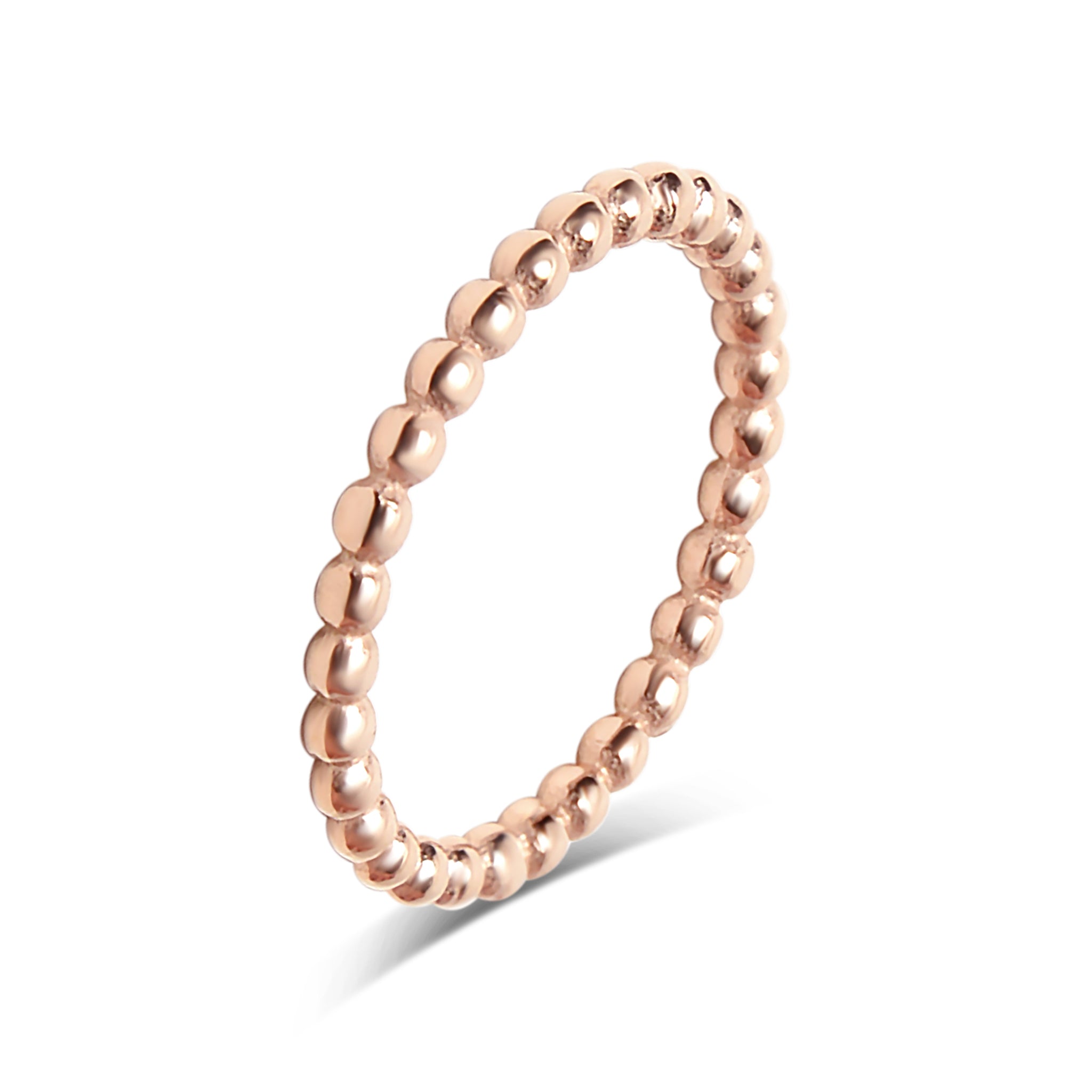 18K Gold PVD Stainless Steel Beaded Stacking Ring / CSR0004、mySite、dreamappss