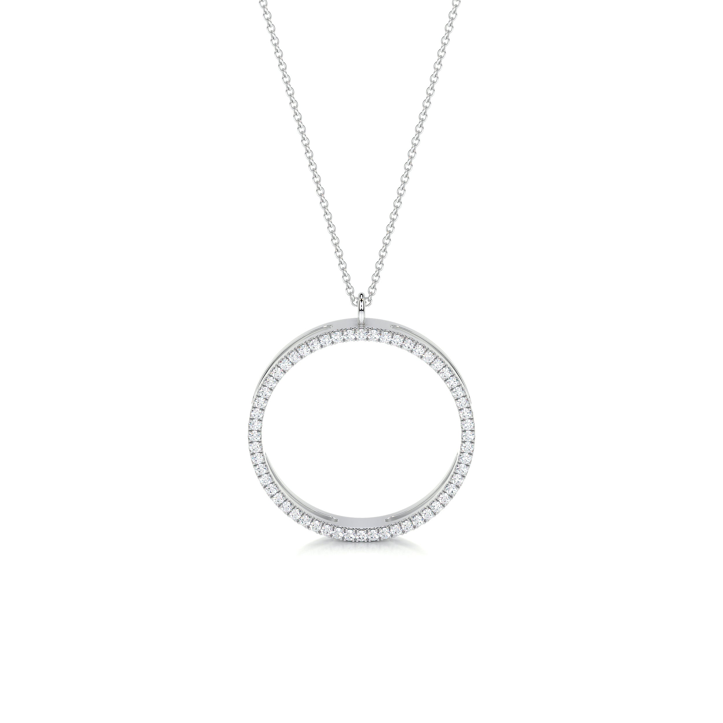 Cali Hoop Diamonds Pendant (0.3 Carat) -14K White Gold、mySite、hinf8tx79