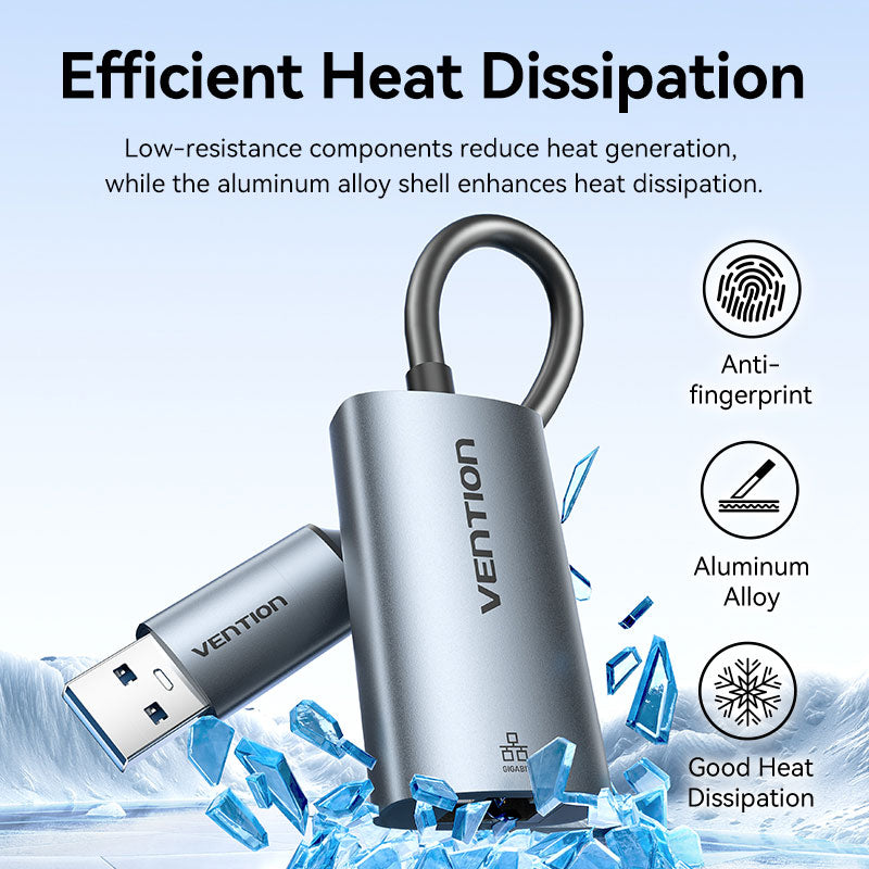Vention USB-C/USB-A to Gigabit Ethernet Adapter、mySite、fannypackpong