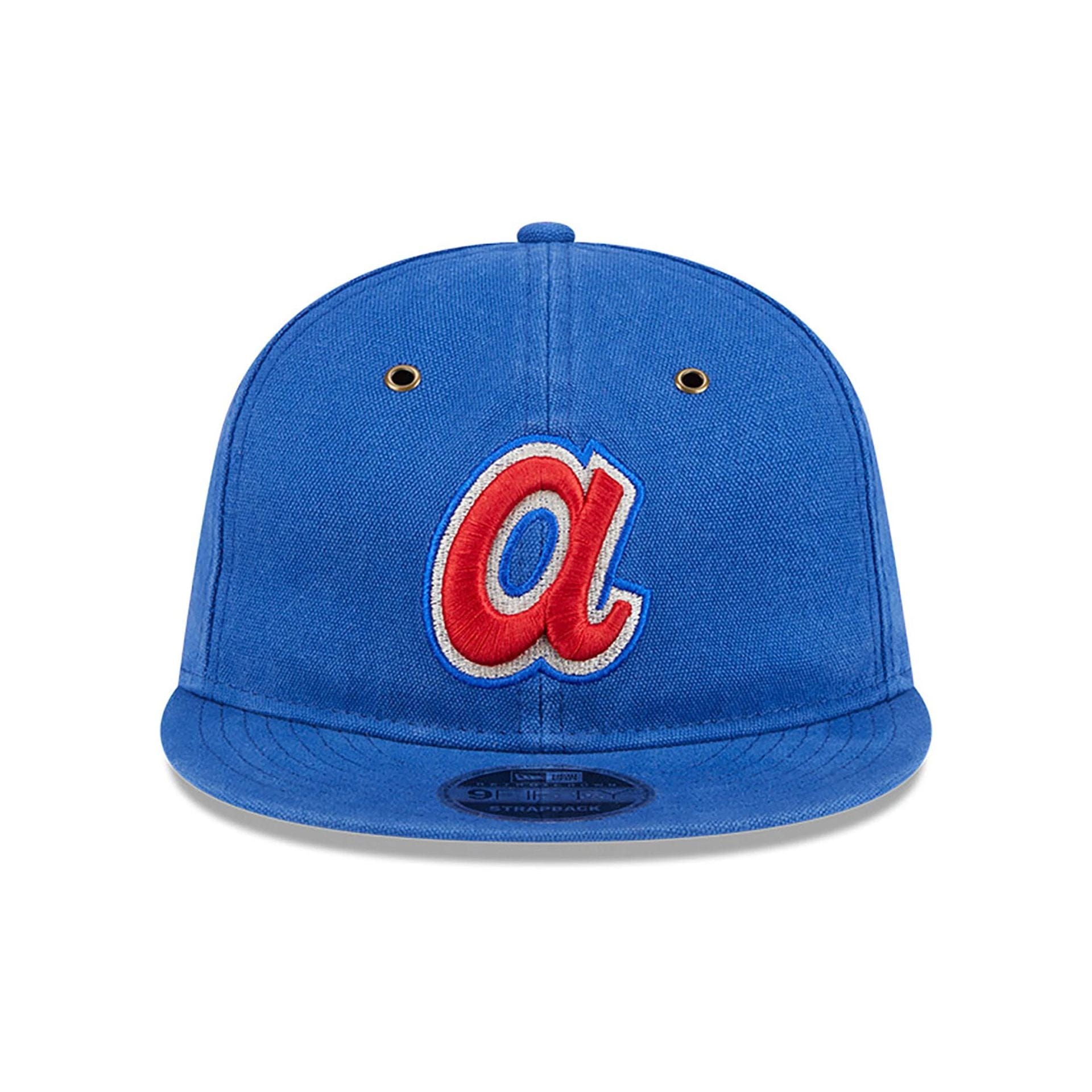 Atlanta Braves Cotton Canvas Blue Retro Crown 9FIFTY Strapback Cap、mySite、vikingsvslions