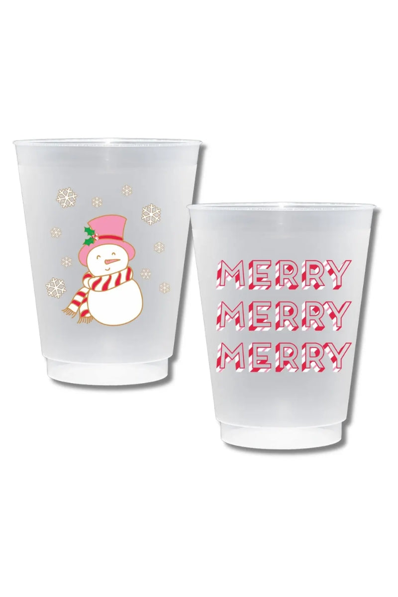 Snowman Candy Cane Party Cups-Set of 10、mySite、hinf8tx79