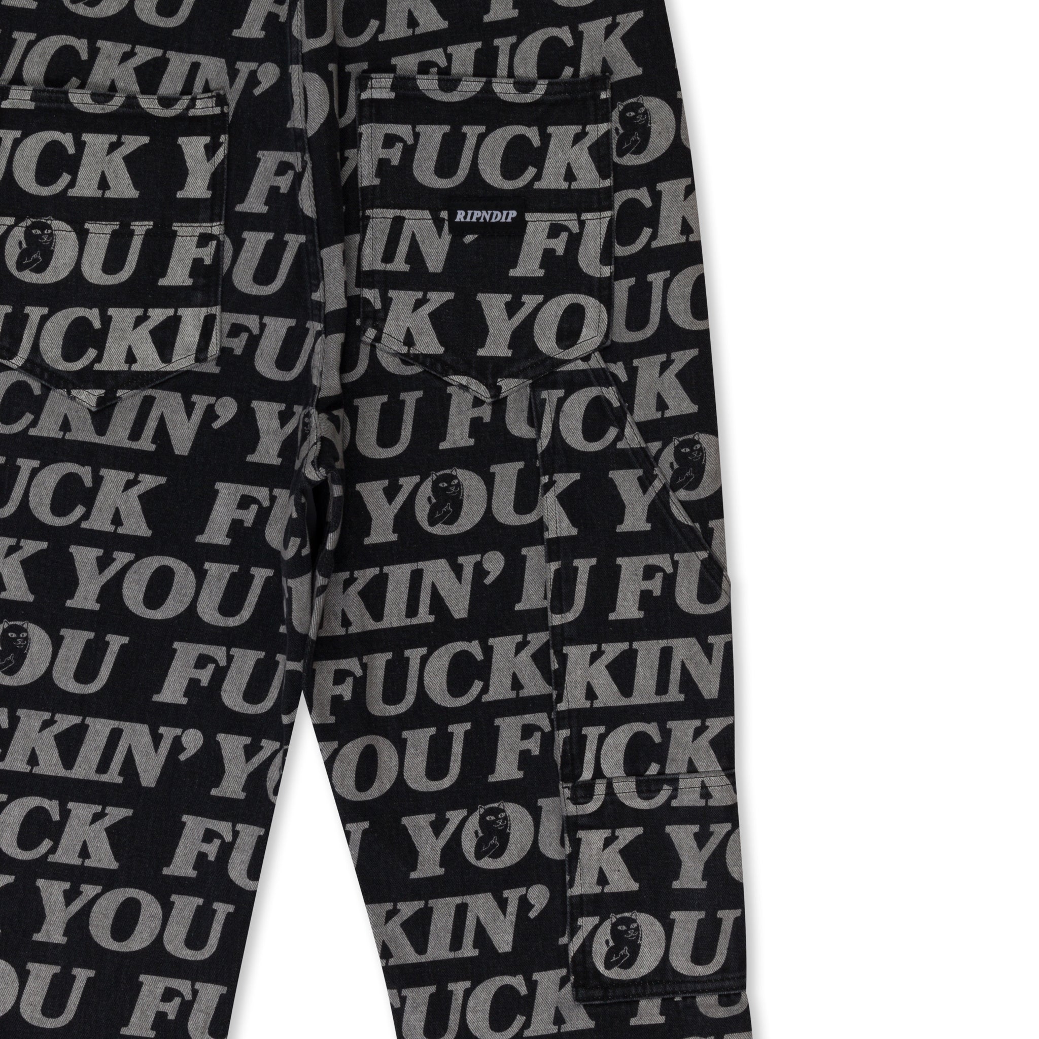  Fuckin Fuck Denim Overalls (Black)、mySite、merchandisen