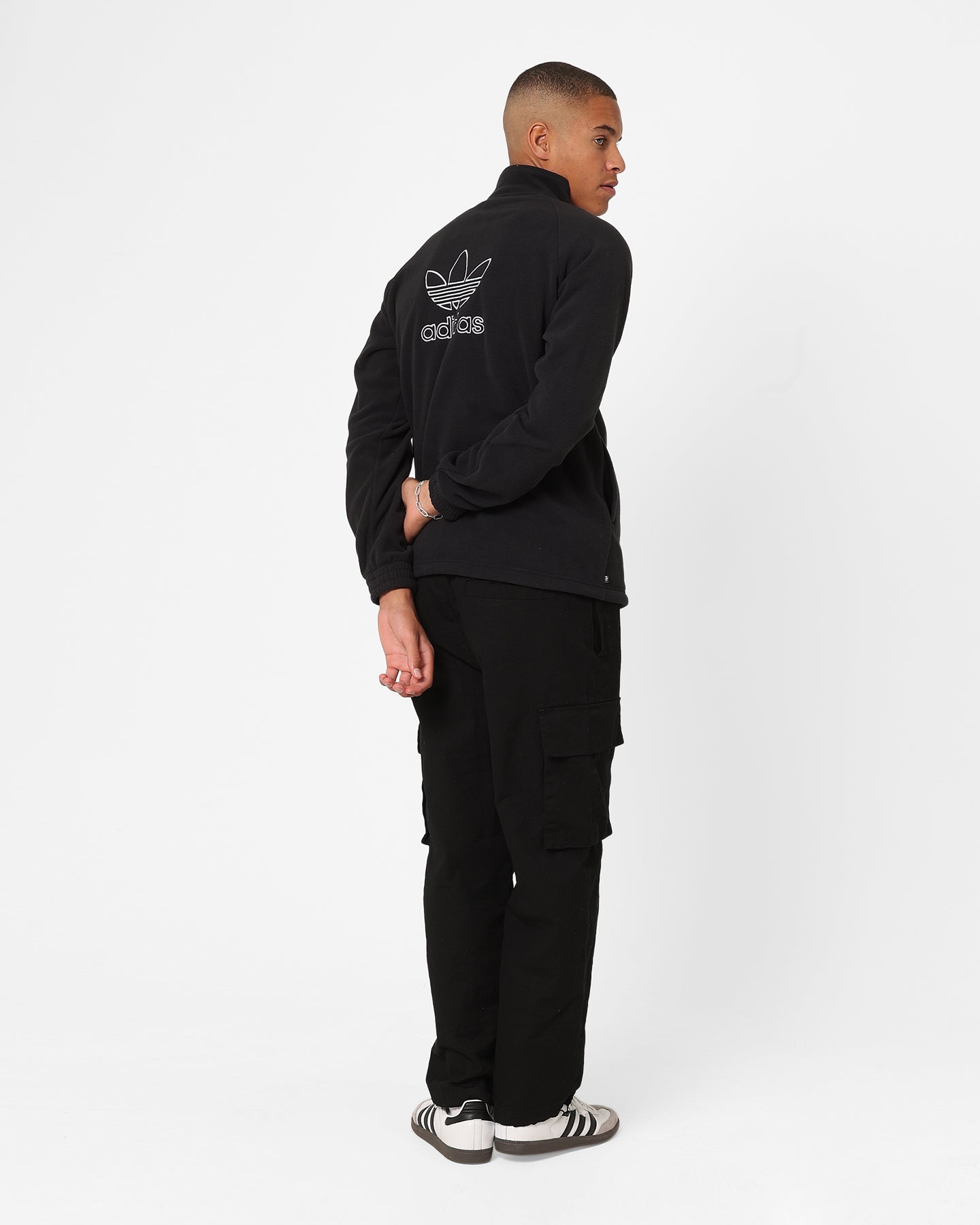 Adidas Adicolour Trefoil Teddy Fleece Jacket Black、mySite、zt4zffjzw