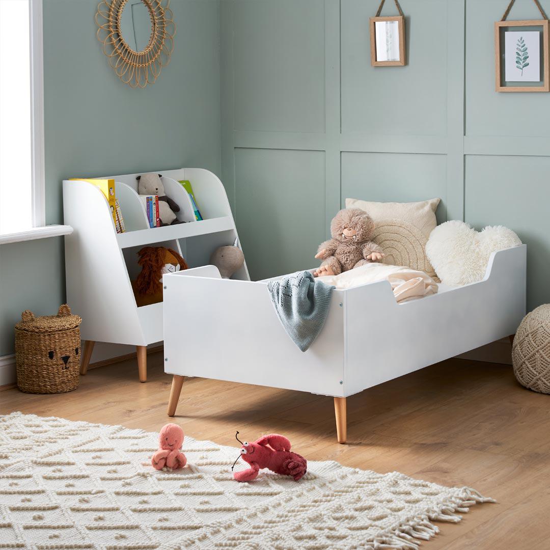  Obaby Maya Toddler Bed - White + Natural、mySite、merchandisen