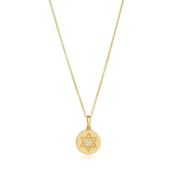 Round Star of David with Diamonds Necklace - 14k Gold、mySite、topwebapps
