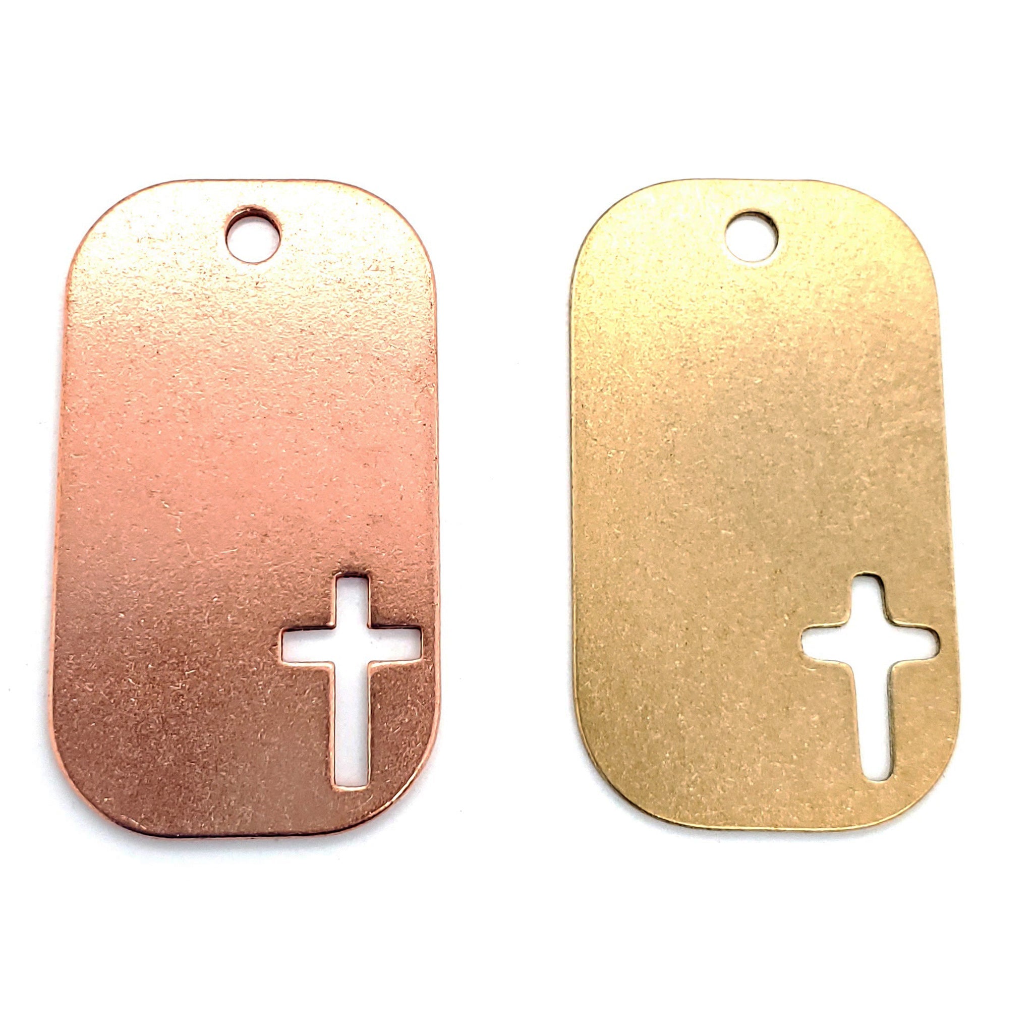 Brass Blank Cross Cutout Dog Tag Pendant / SBB0203、mySite、dreamappss