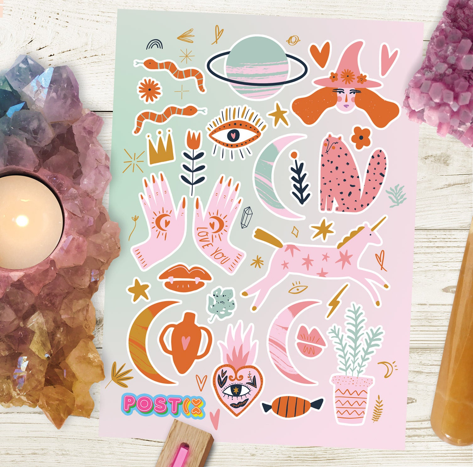  Love Spell Sticker Sheet、mySite、ghnorth