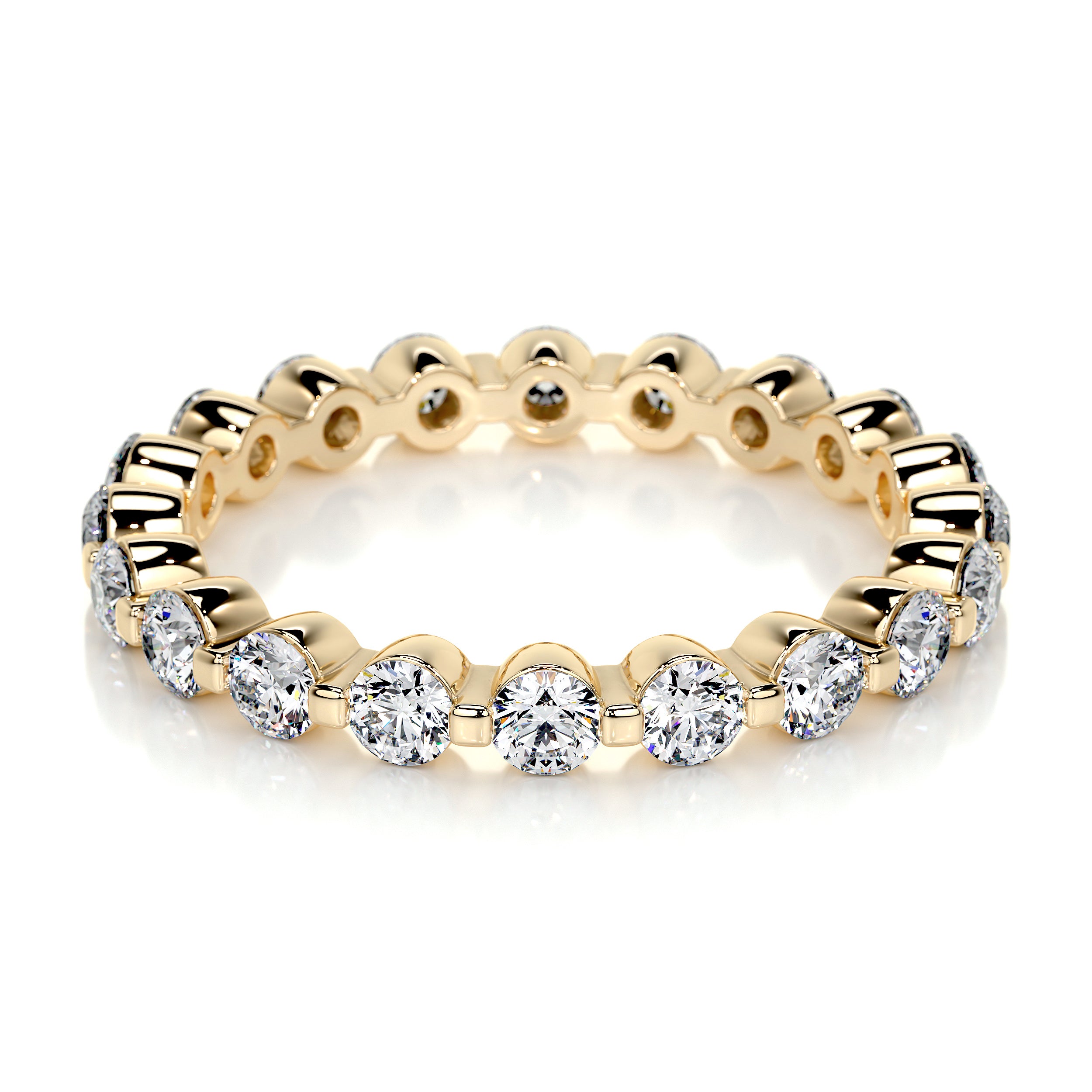 Josie Lab Grown Eternity Wedding Ring (1.75 Carat) -18K Yellow Gold、mySite、hinf8tx79