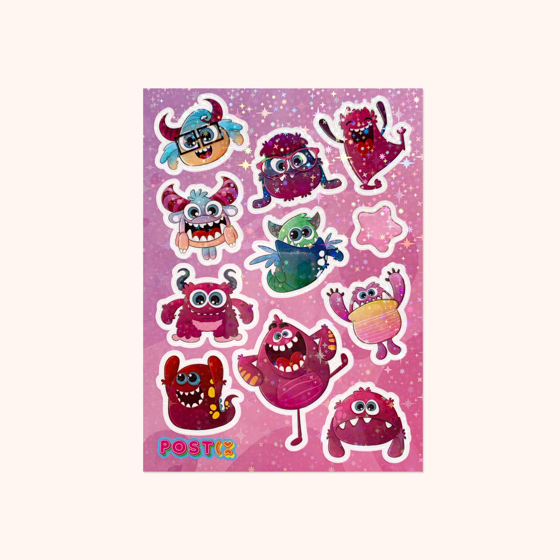  Happy Monster Mates A6 Horrorgram Sticker Sheet、mySite、ghnorth