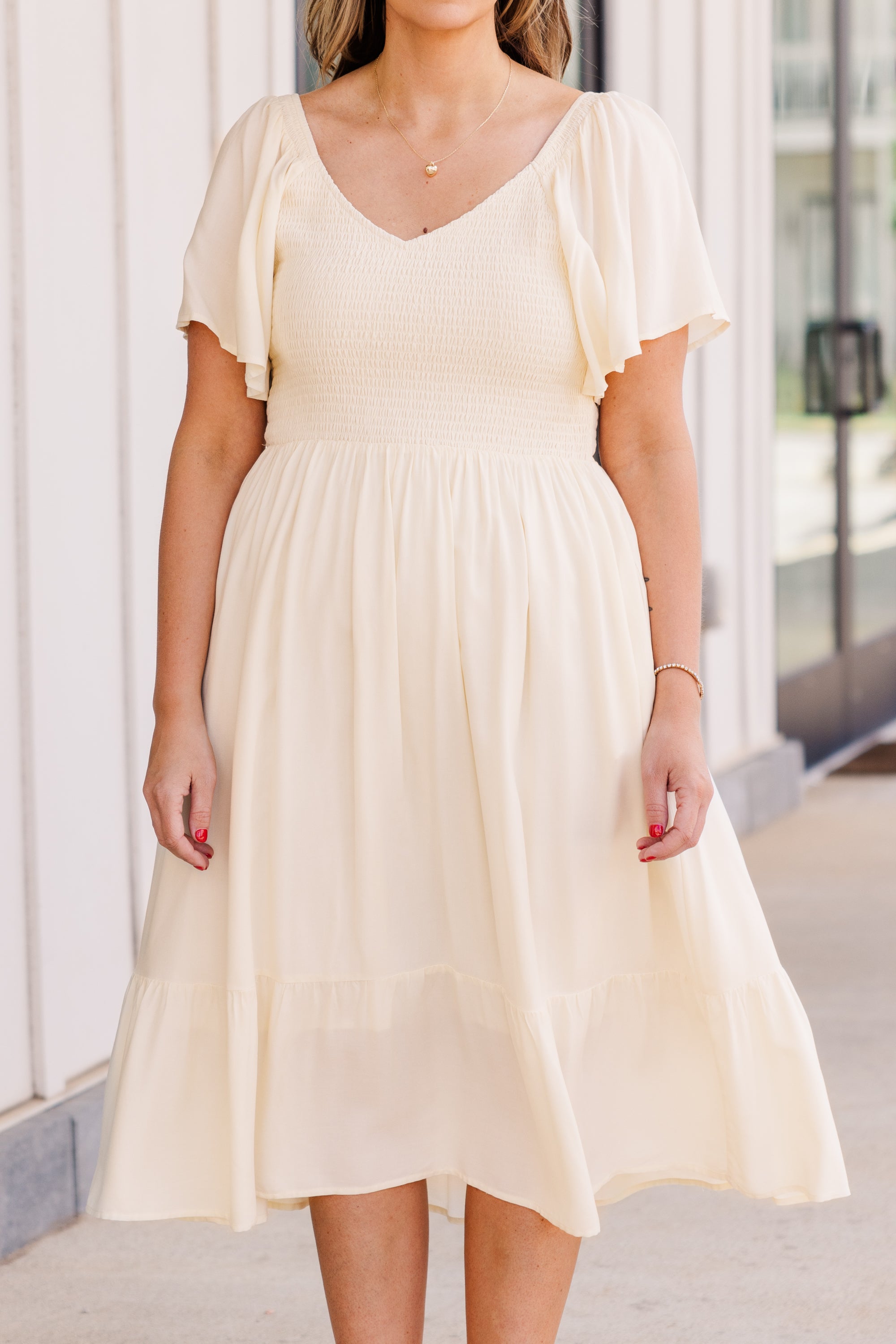  Can't Be Outdone Dress, Cream、mySite、justintrudeaud