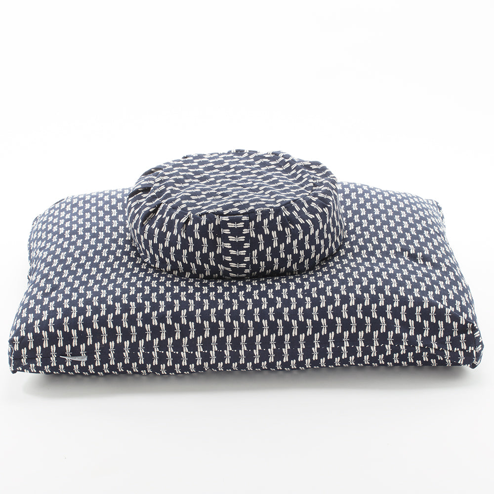 Navy Dragonfly Zafu Zabuton Set、mySite、topwebapps