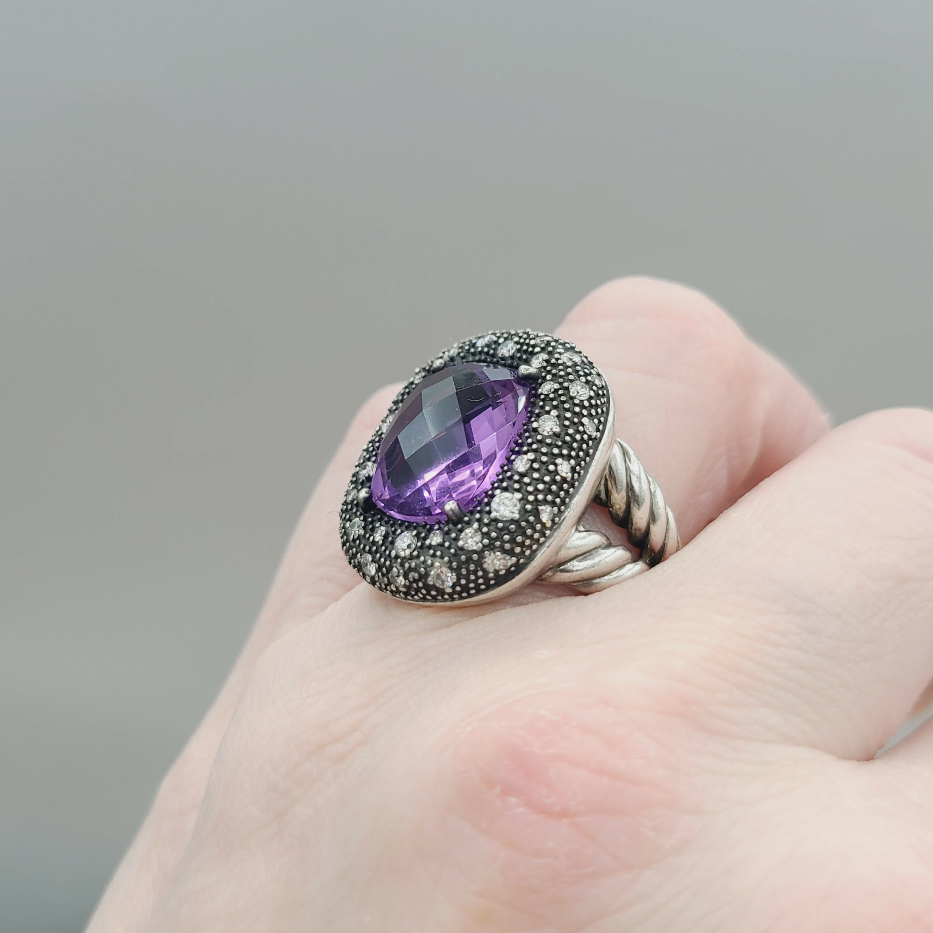 David Yurman Midnight M茅lange Ring Amethyst & Diamonds、mySite、hinf8tx79