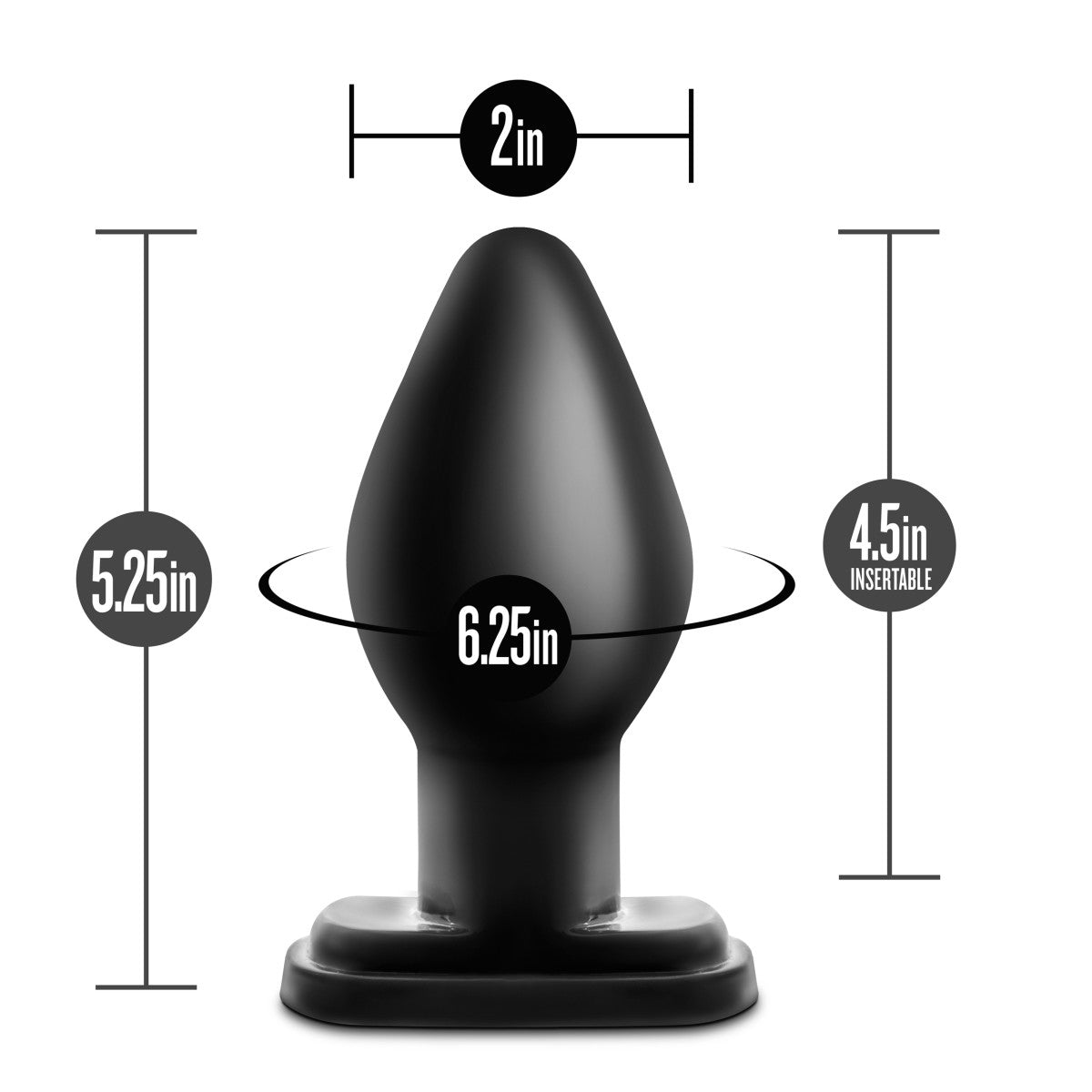 Anal Adventures By Blush® | Black 5.25-Inch Anal Plug、mySite、bottomscart