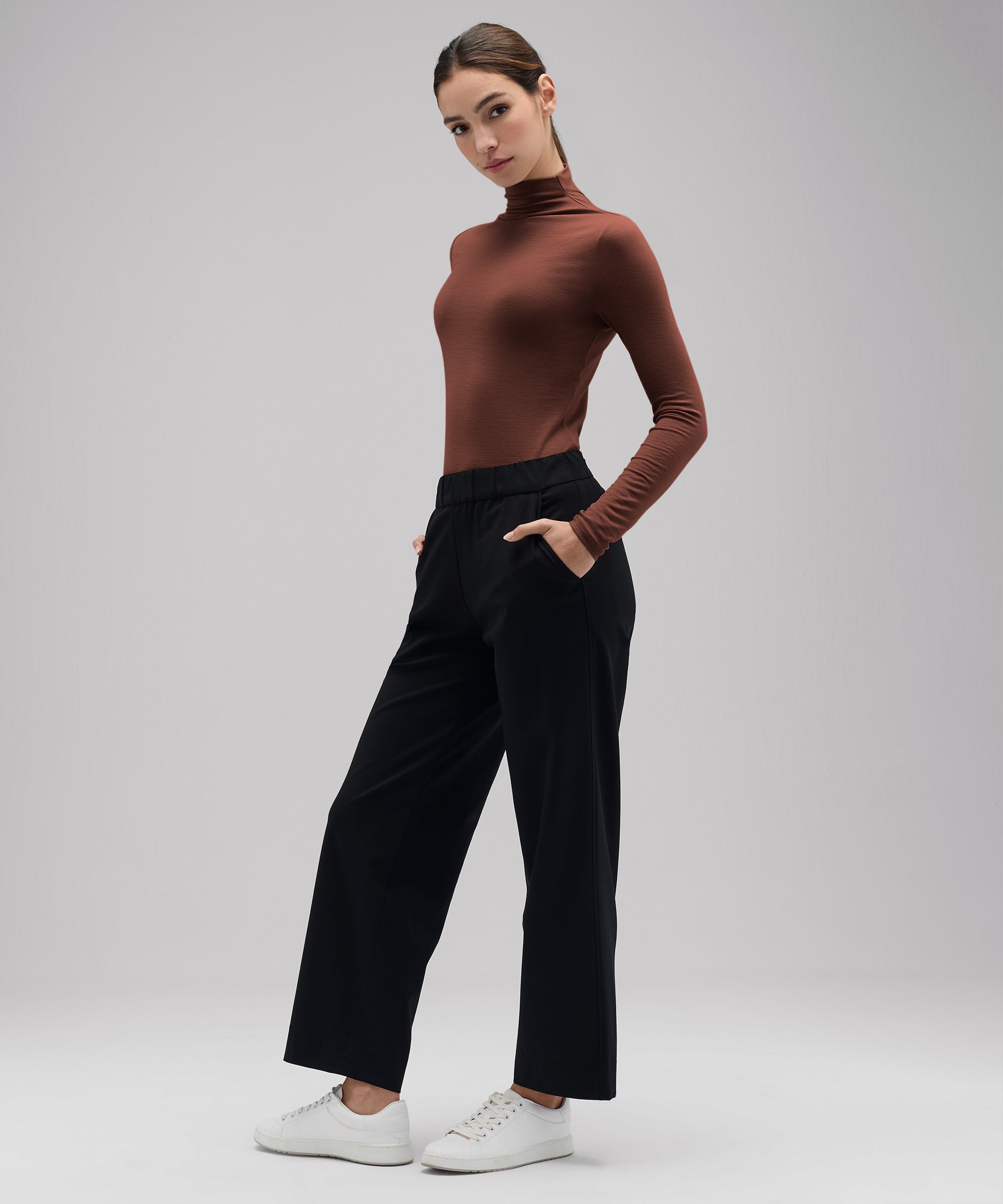 Women's Merino Mock Neck Top、mySite、noshort