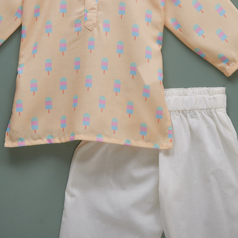 Cotton Pyjama Set For Kids | Printed | Off-White、mySite、camillekostekn