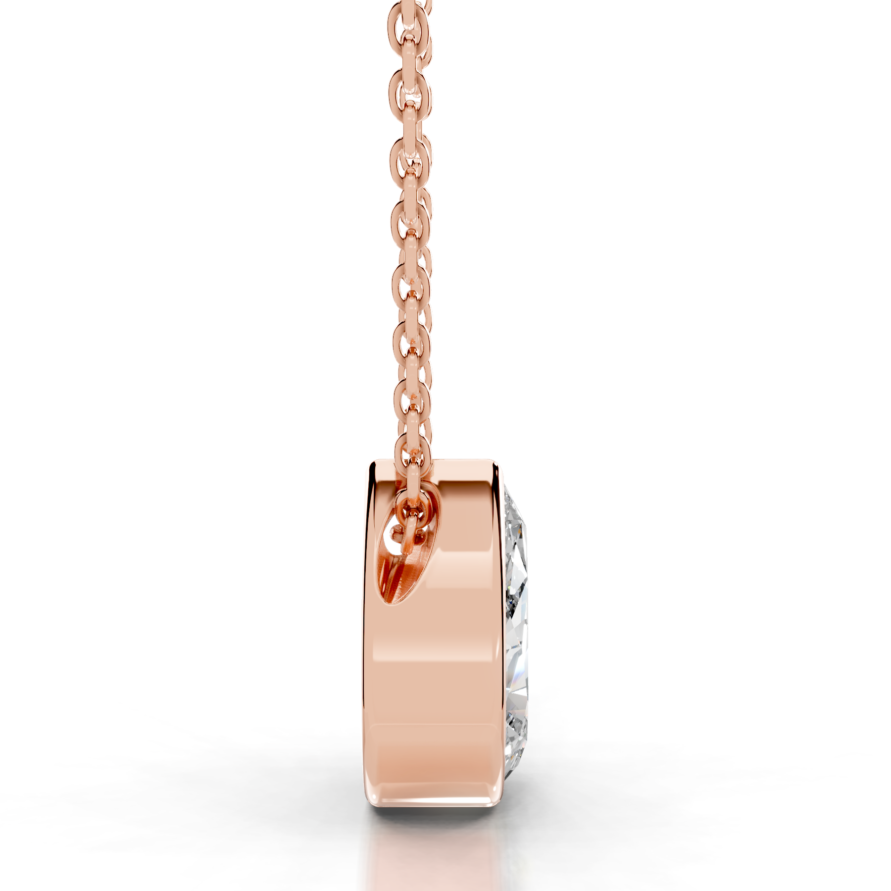 Gianna Lab Grown Diamond Pendant (2 Carat) -14K Rose Gold、mySite、hinf8tx79