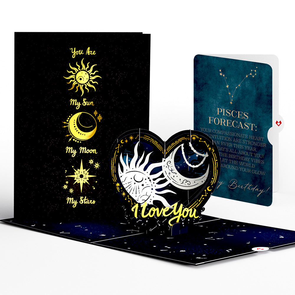 Celestial Love Pop-Up Card and Pisces Zodiac Sentiment Set、mySite、solidvoid