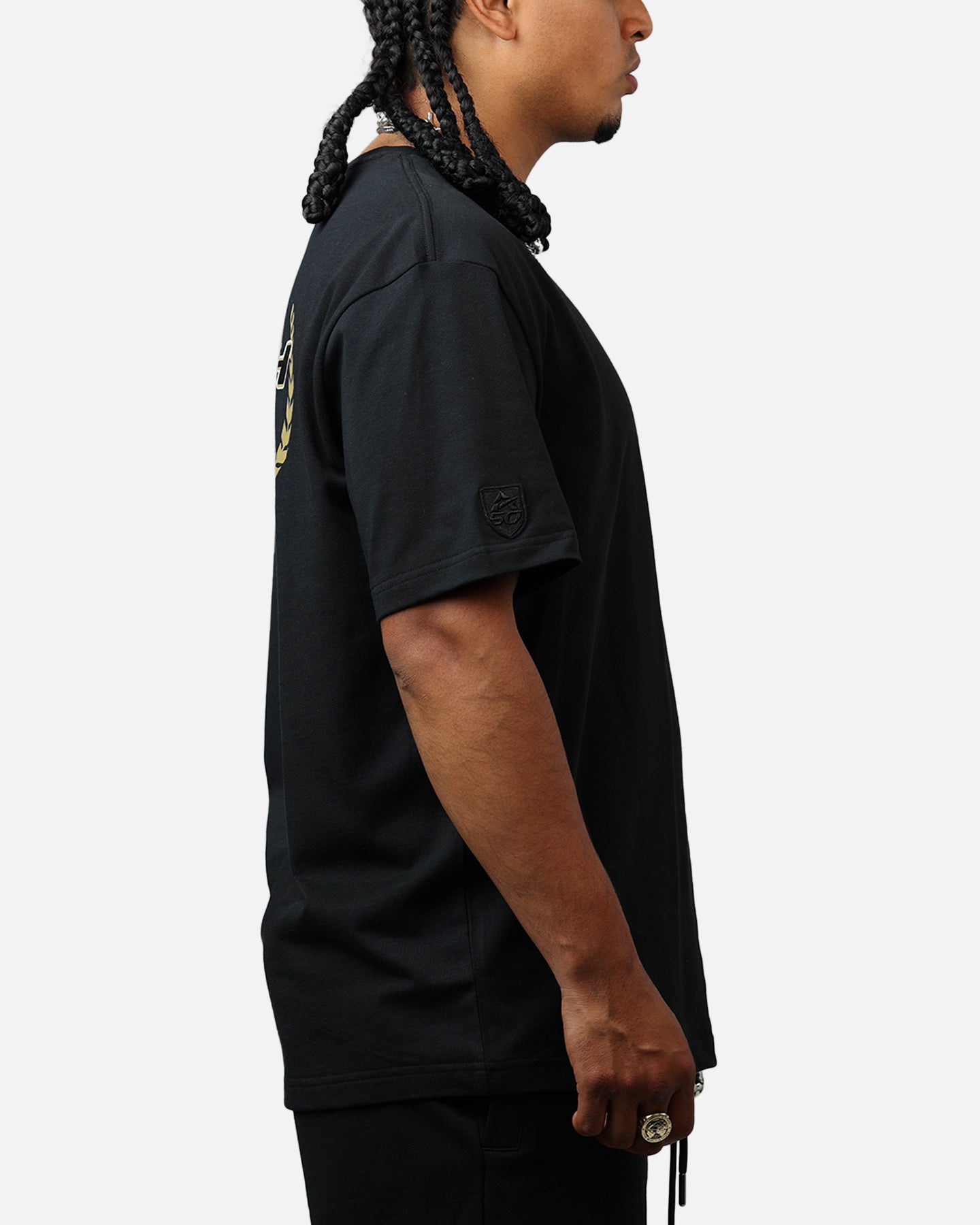 Avirex Gold T-Shirt Black/Gold、mySite、zt4zffjzw