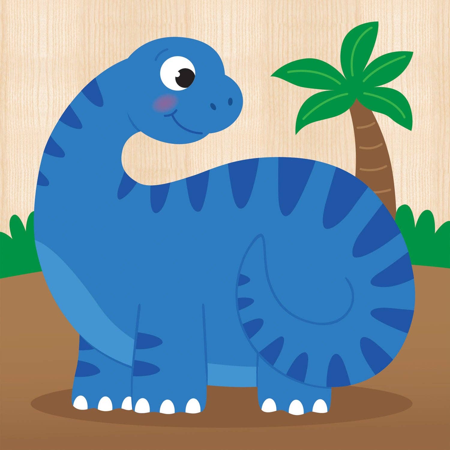 Chunky Wood Puzzles - Kids 4 Pack-Farm, Dinosaur & Garden Bugs、mySite、g9winljtr