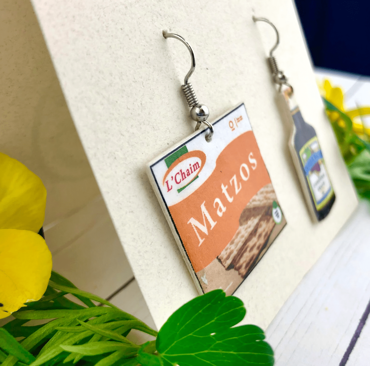 Passover Matzah and Wine Earrings、mySite、topwebapps